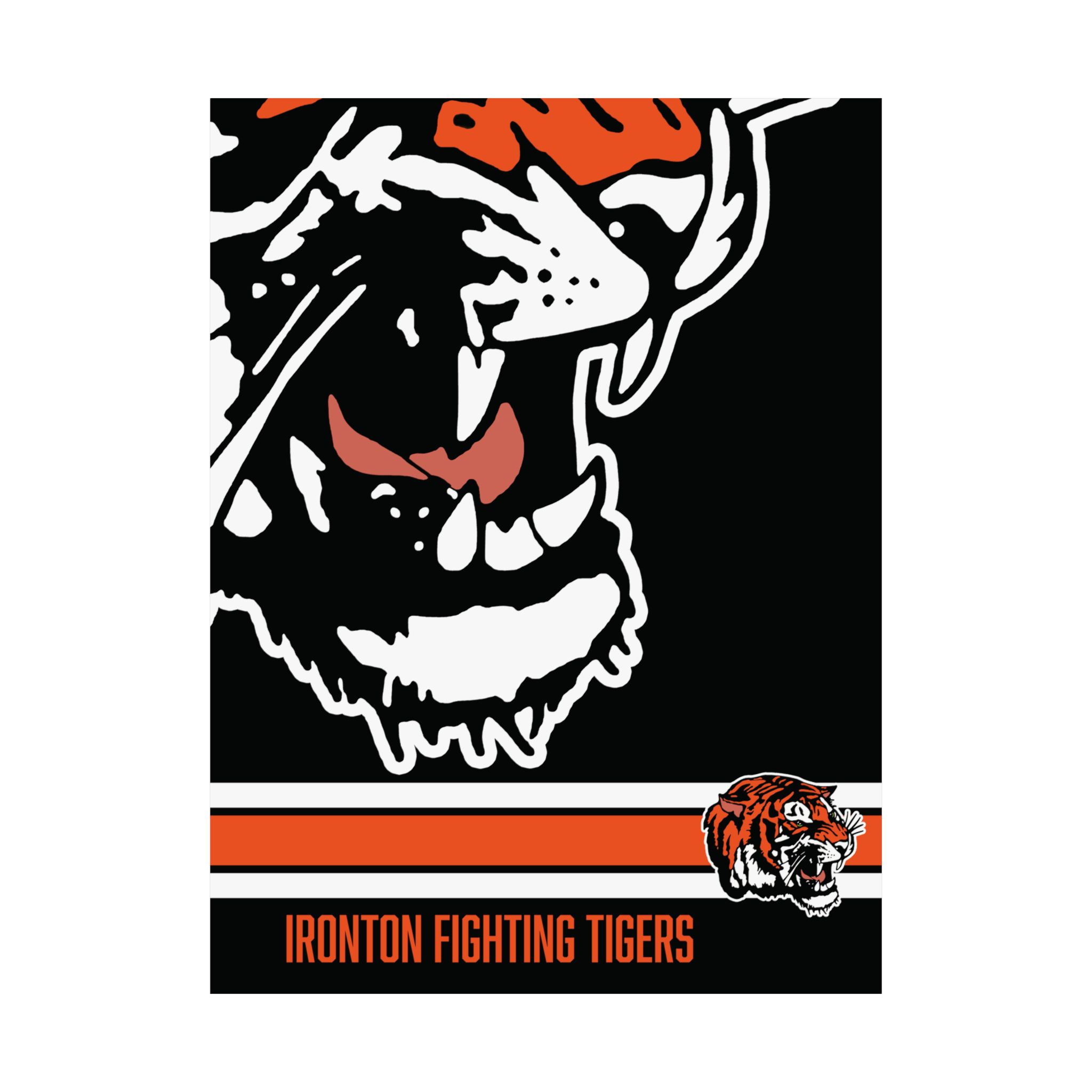 Ironton Fighting Tigers Minimalist Satin Poster (18x24)