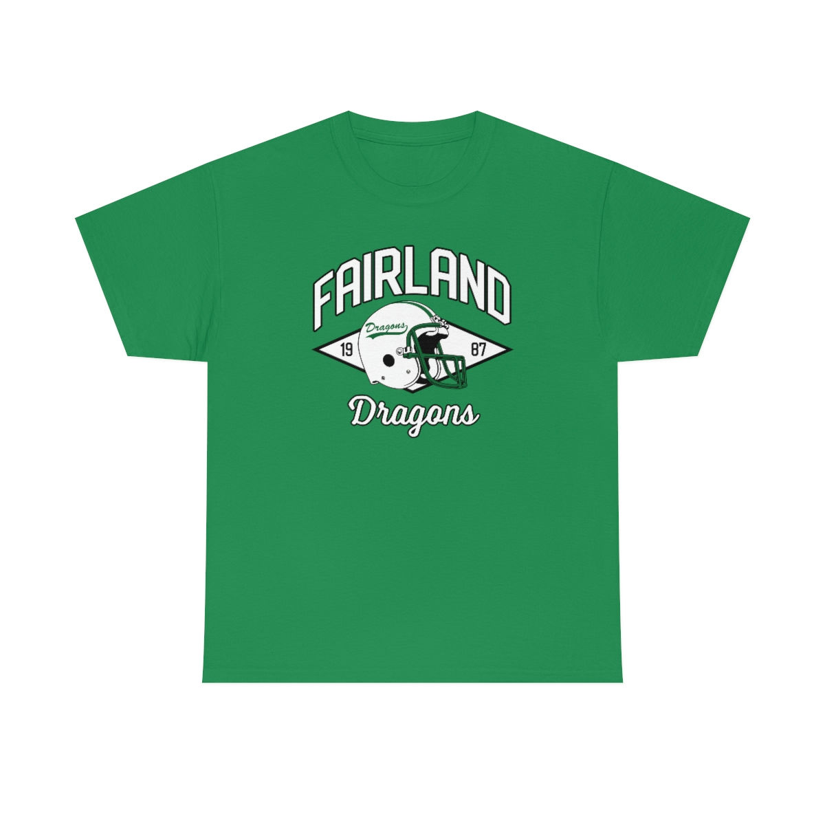 1987 Fairland Dragons Helmet Cotton T-Shirt