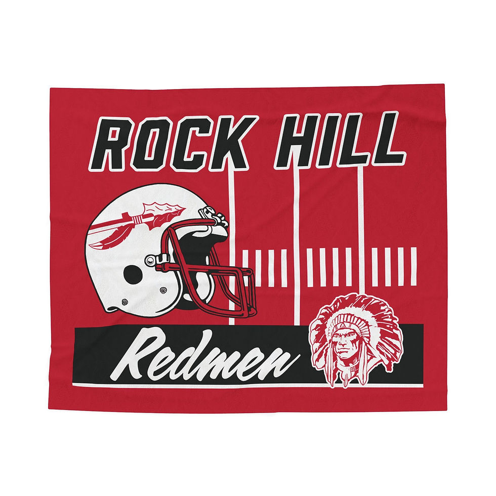 Thumbnail: Rock Hill Redmen Football Velveteen Plush Blanket