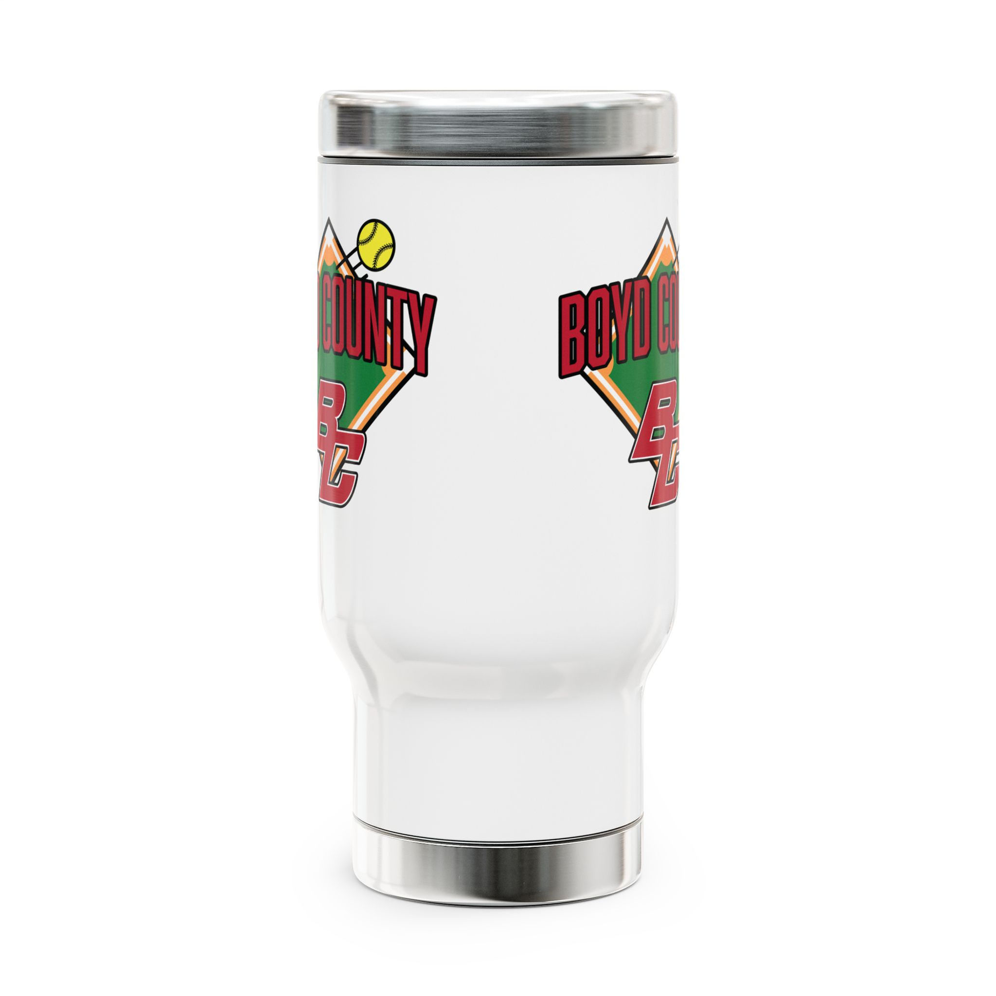 Boyd County 90's Softball Diamond Stainless Steel Travel Mug (14oz)