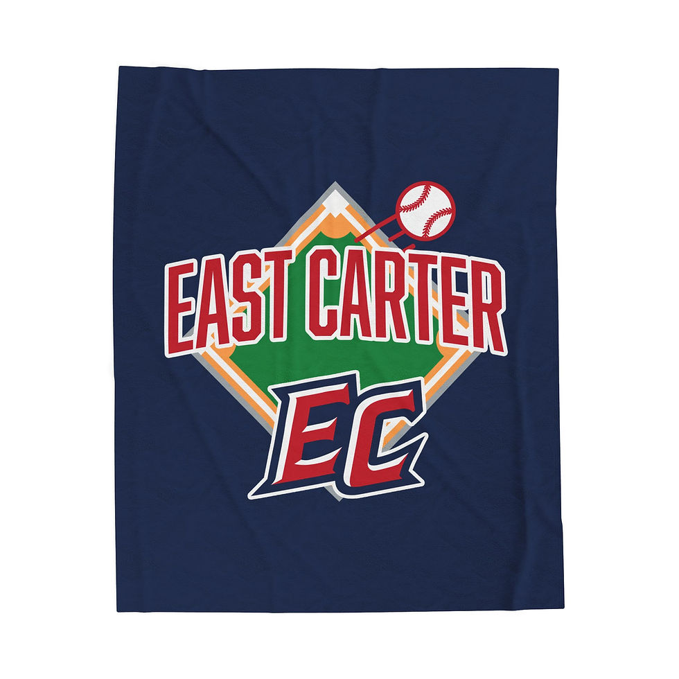 Thumbnail: East Carter 90's Baseball Diamond Velveteen Plush Blanket (Blue)