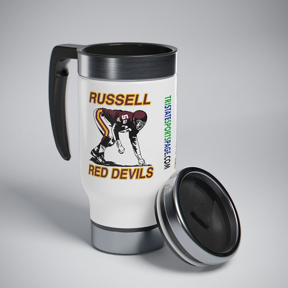 Russell Football Stainless Steel Travel Mug with Handle (14oz)
