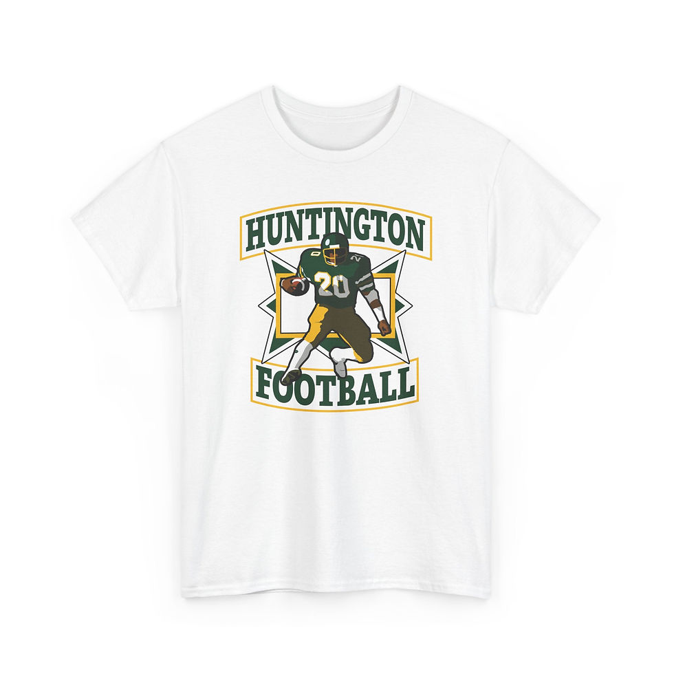 Huntington 80's Retro Football Cotton T-Shirt