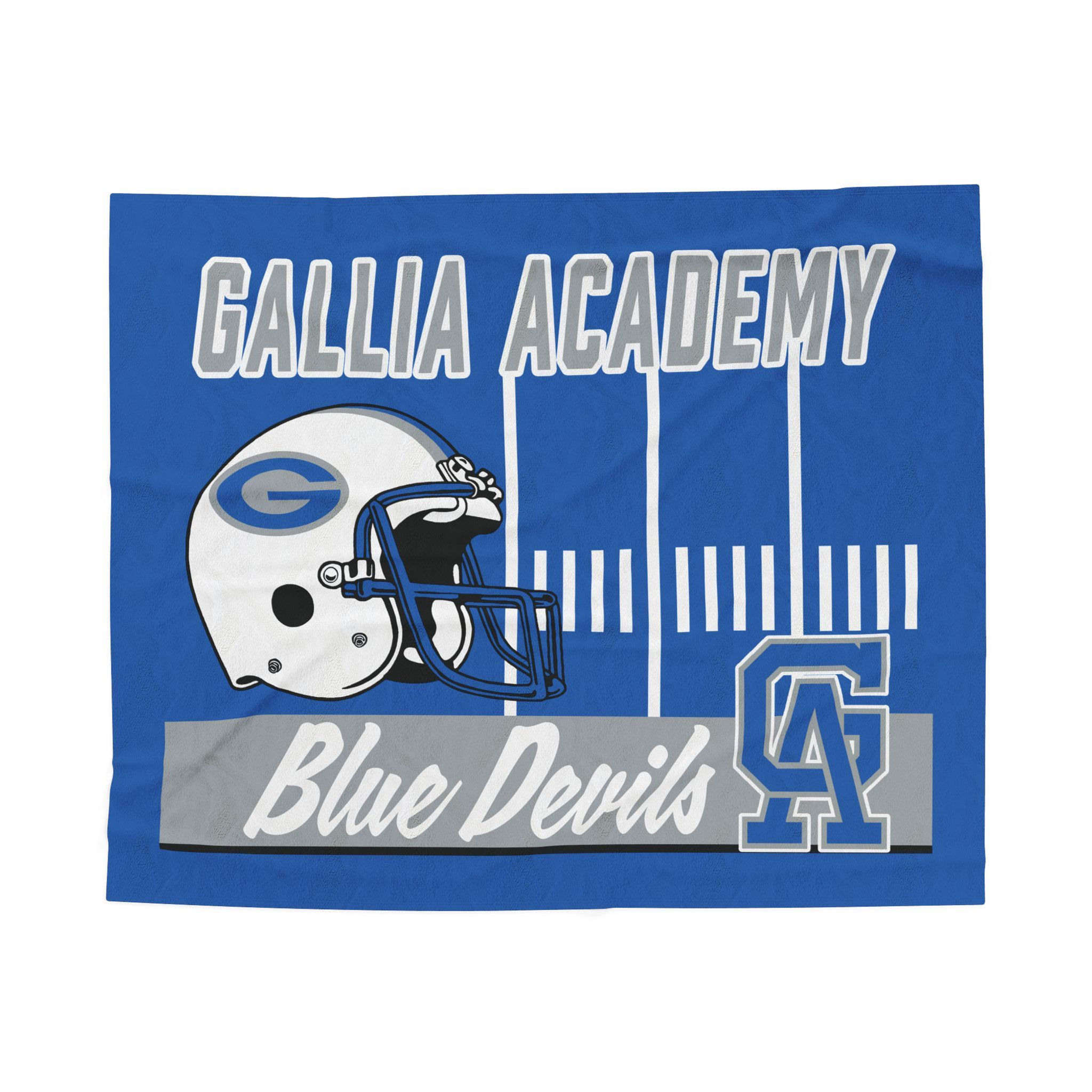 Gallia Academy Blue Devils Football Velveteen Plush Blanket