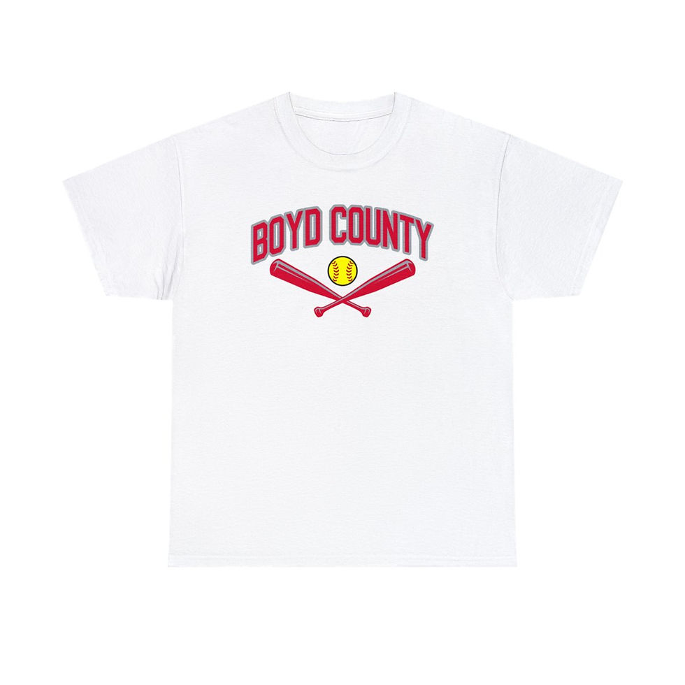 Boyd County Softball Crossed Bats Cotton T-Shirt