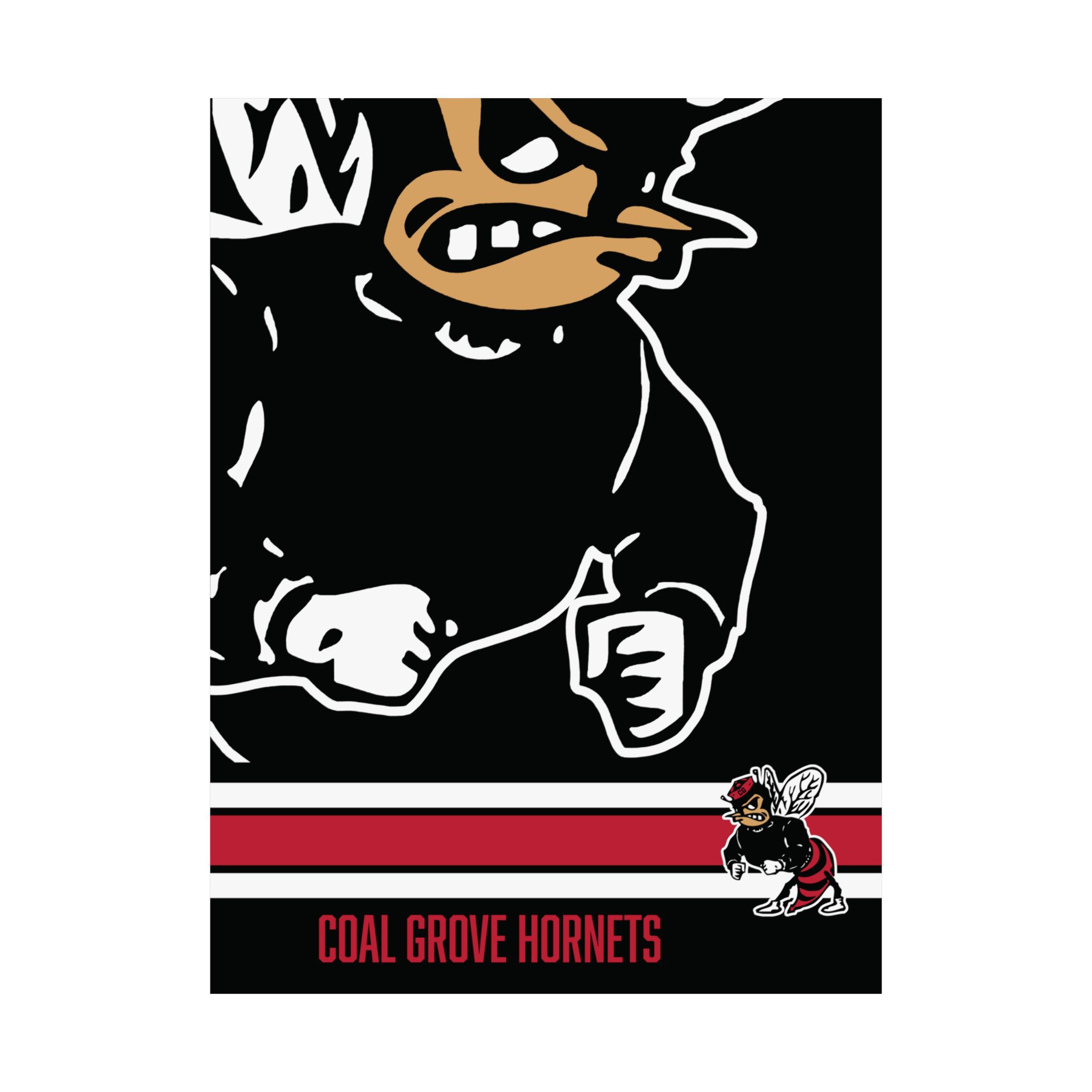 Coal Grove Hornets Minimalist Satin Poster (24x32)