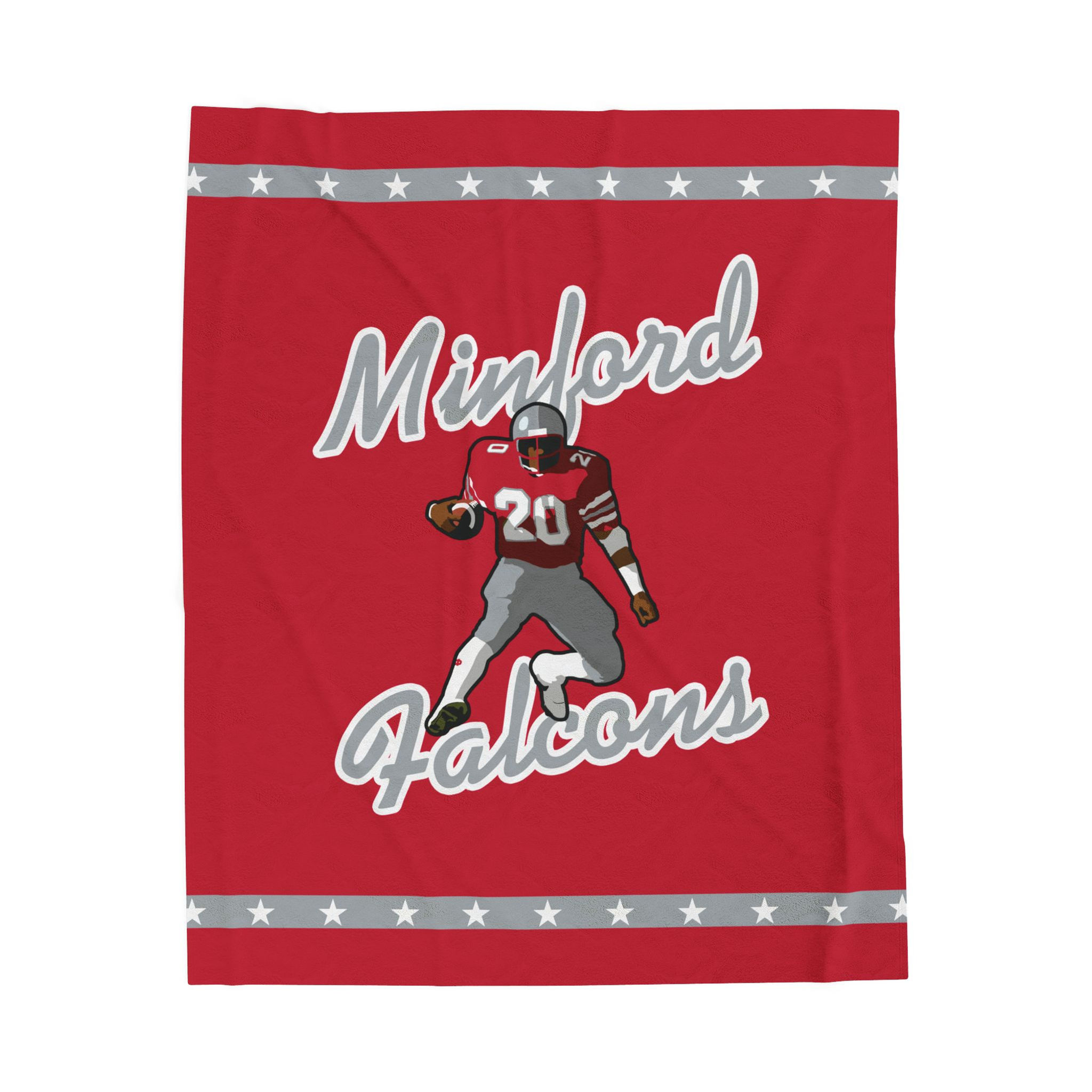 Minford 80's Retro Football Velveteen Plush Blanket