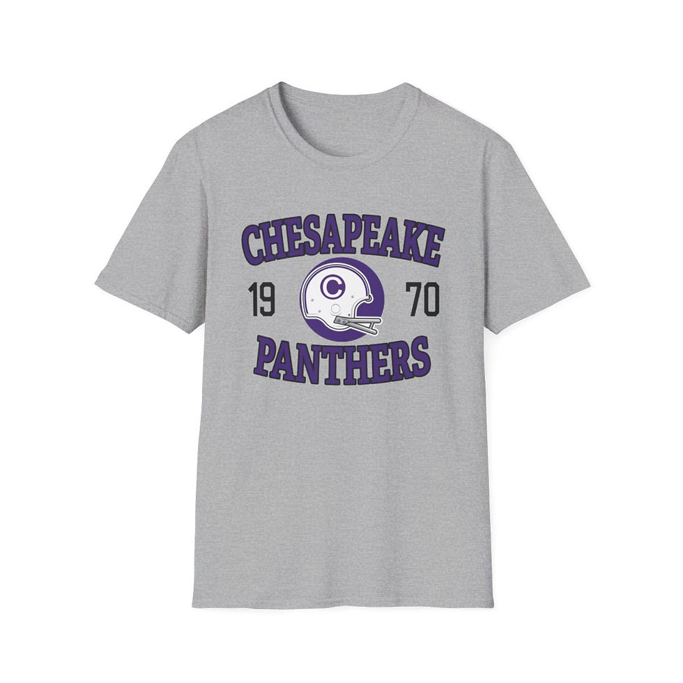 1970 Chesapeake Panthers Helmet Softstyle T-Shirt