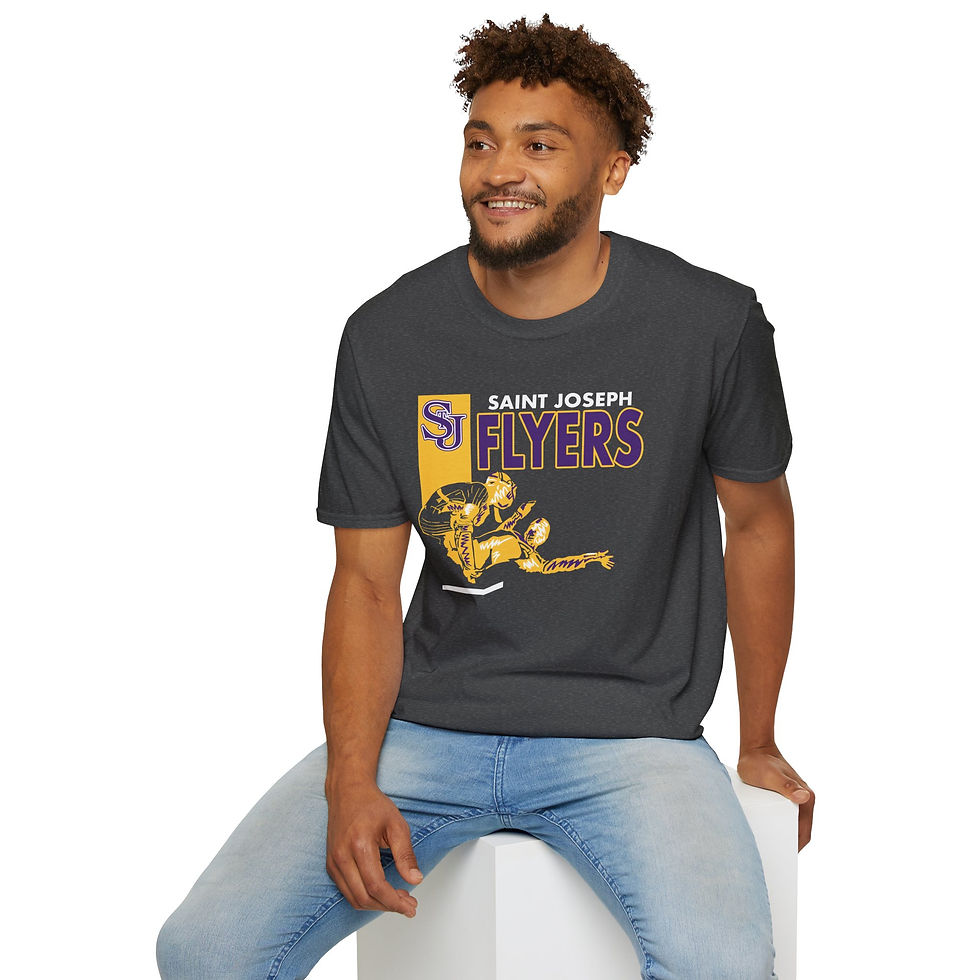 Thumbnail: Saint Joseph Baseball Play At The Plate Softstyle T-Shirt