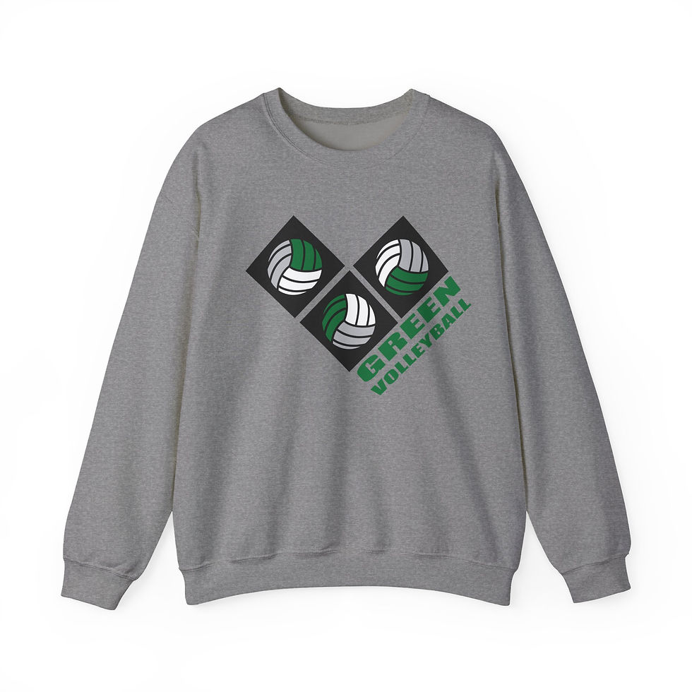 Thumbnail: Green 90's Retro Volleyball Crewneck Sweatshirt