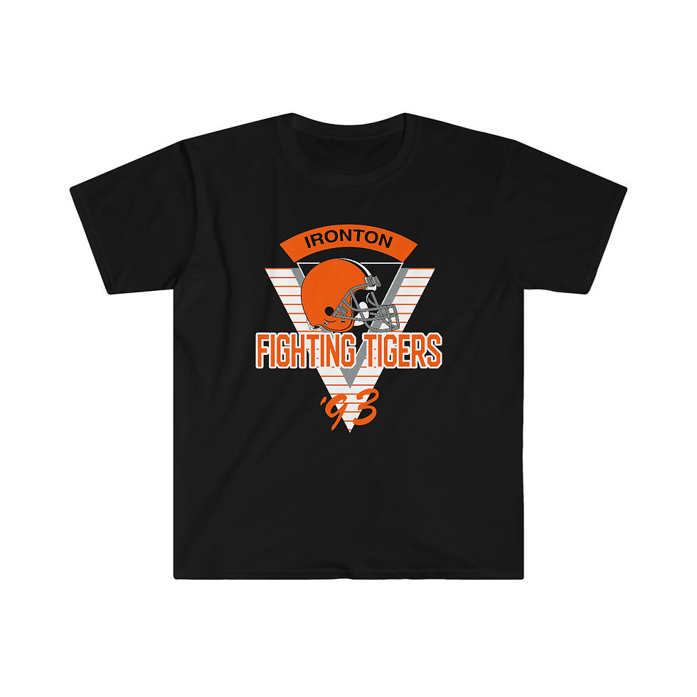 1993 Ironton Fighting Tigers Helmet Softstyle T-Shirt