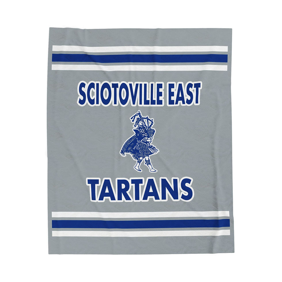 Thumbnail: Sciotoville East Tartans (Grey) Velveteen Plush Blanket