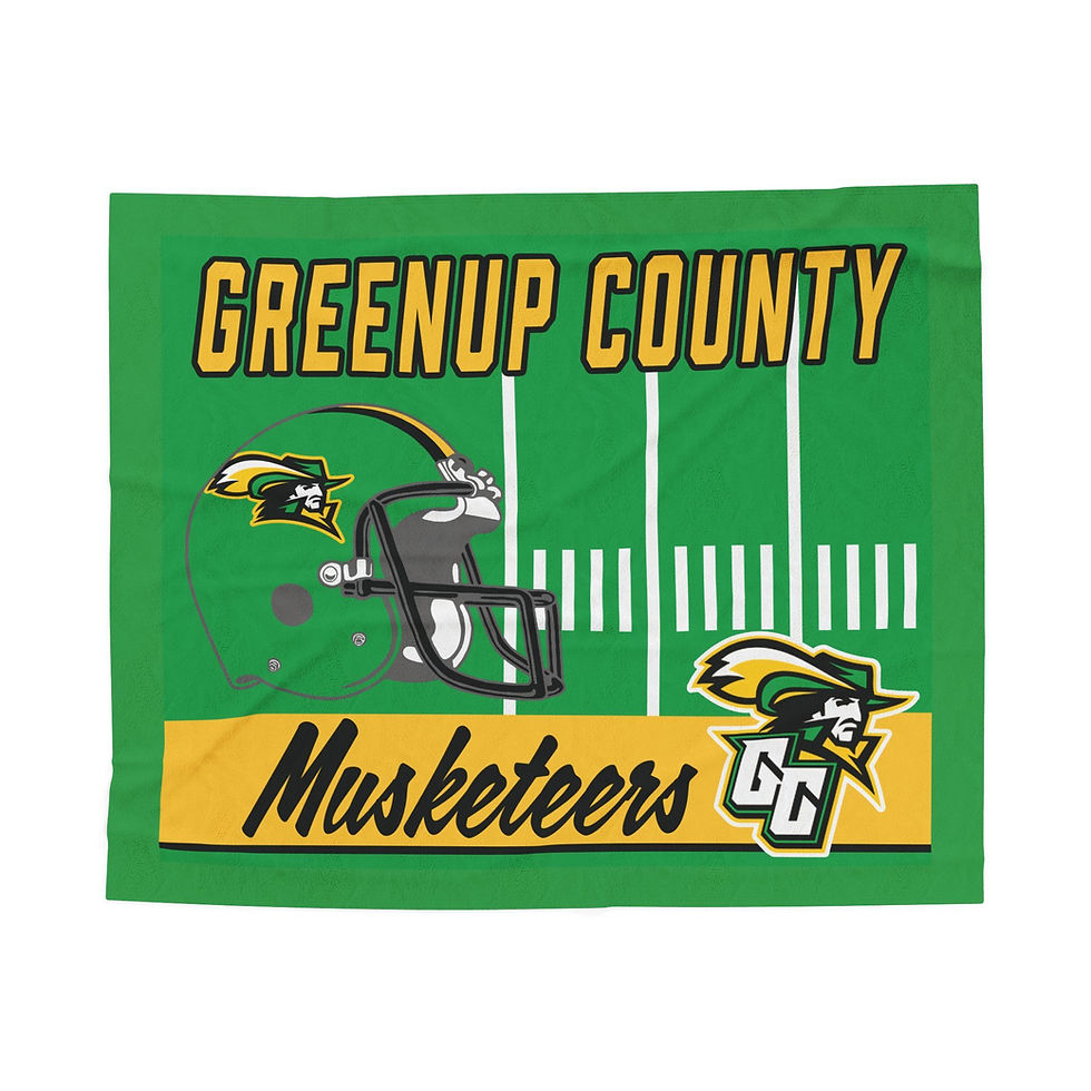 Thumbnail: Greenup County Musketeers Football Velveteen Plush Blanket