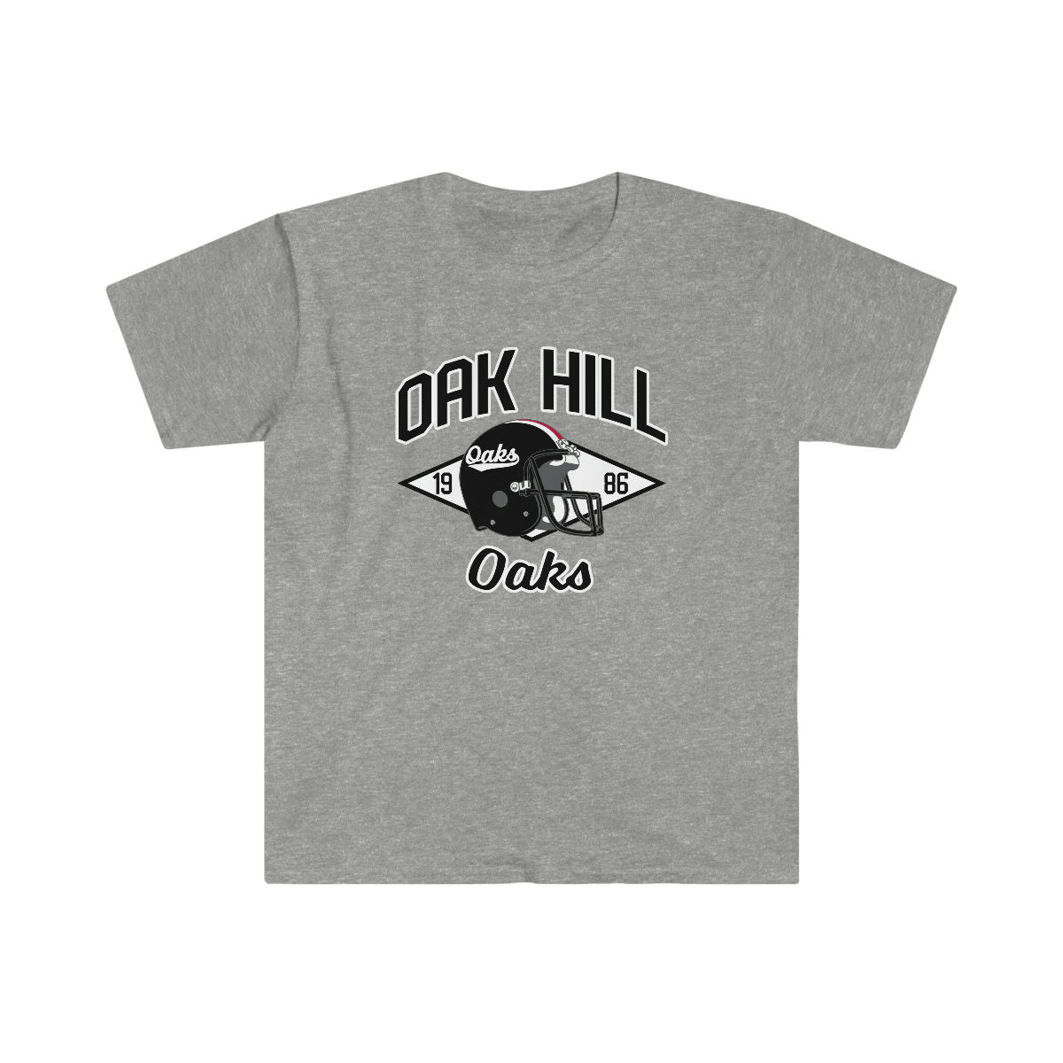1986 Oak Hill Oaks Helmet Softstyle T-Shirt