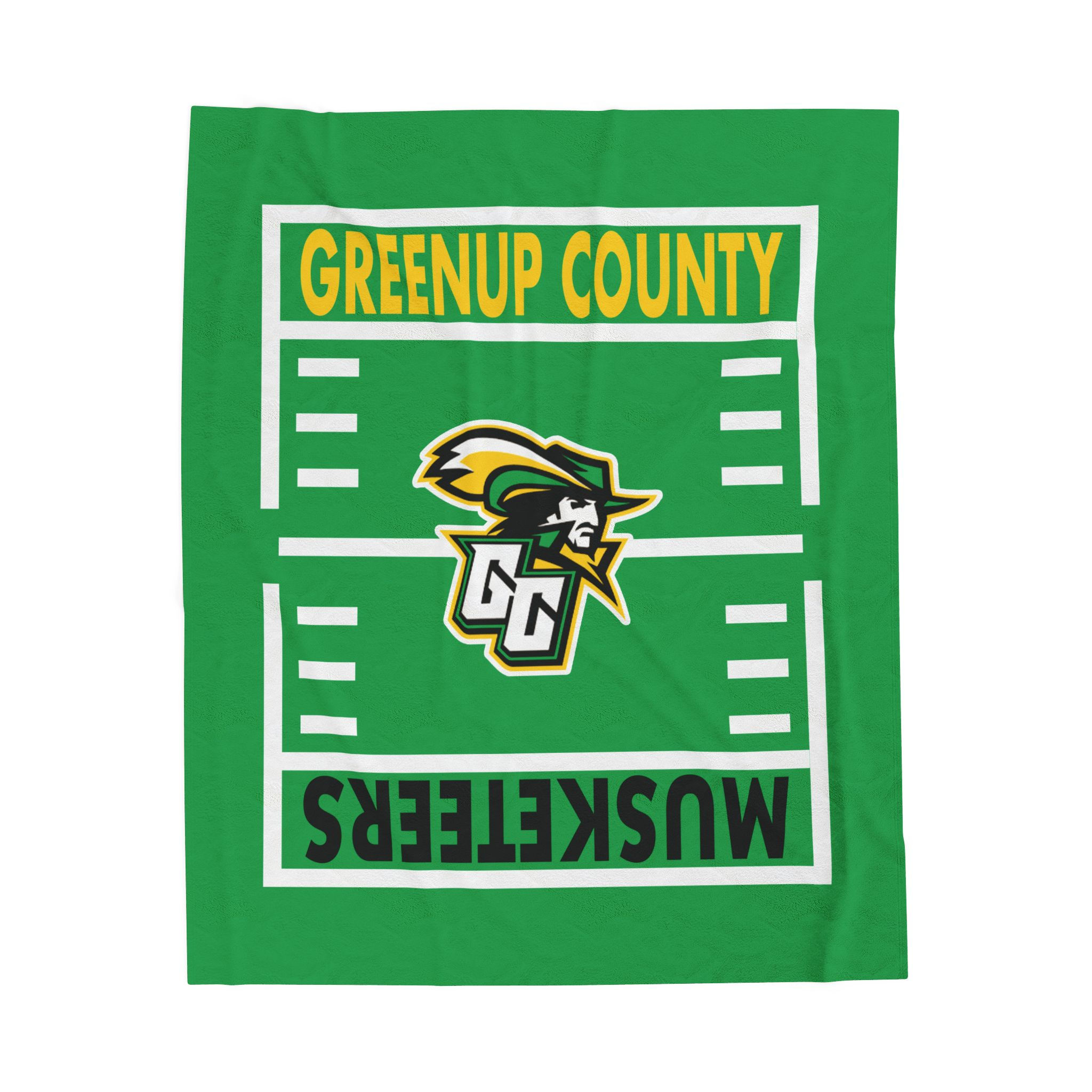 Greenup County Musketeers Gridiron (Green) Velveteen Plush Blanket