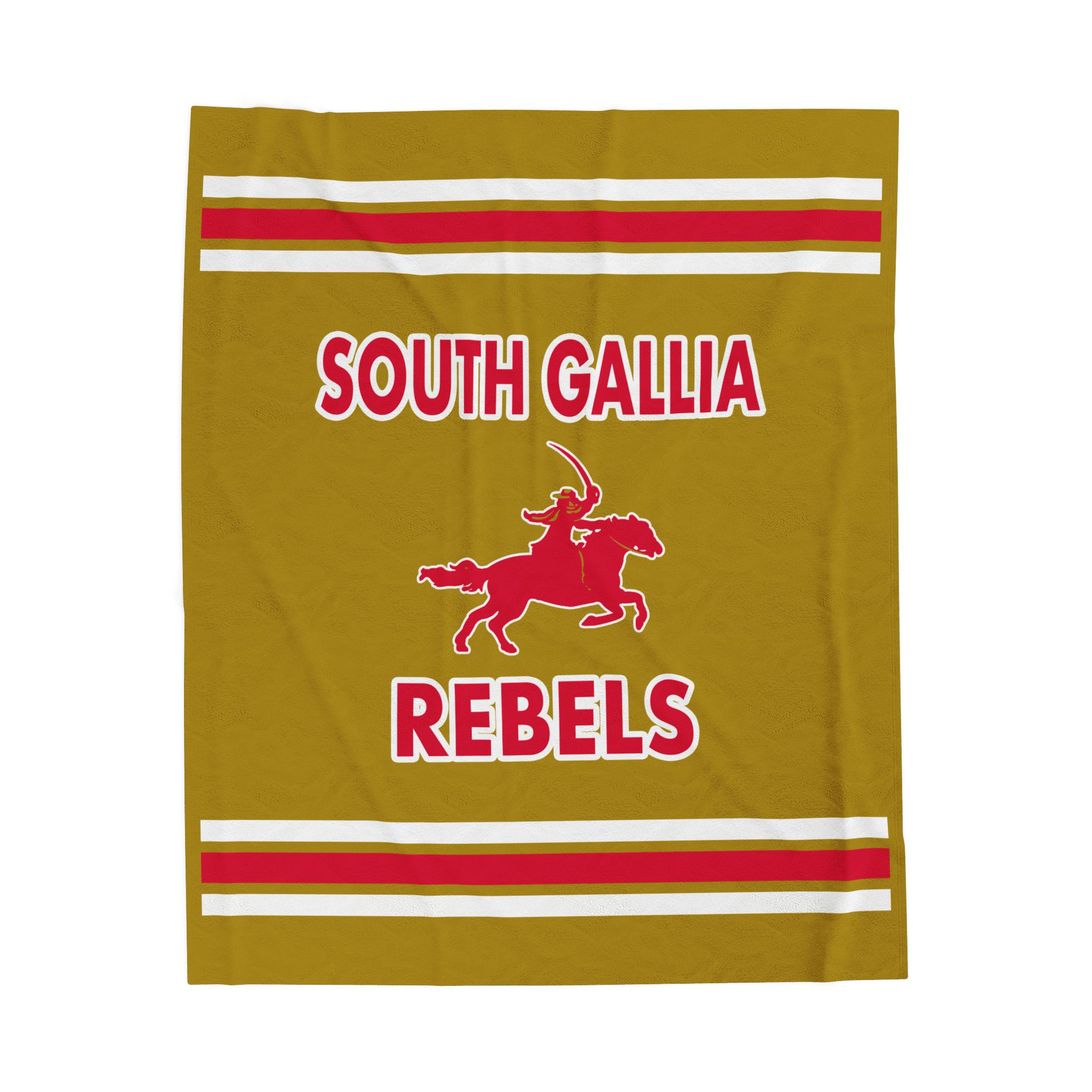 South Gallia Rebels (Gold) Velveteen Plush Blanket