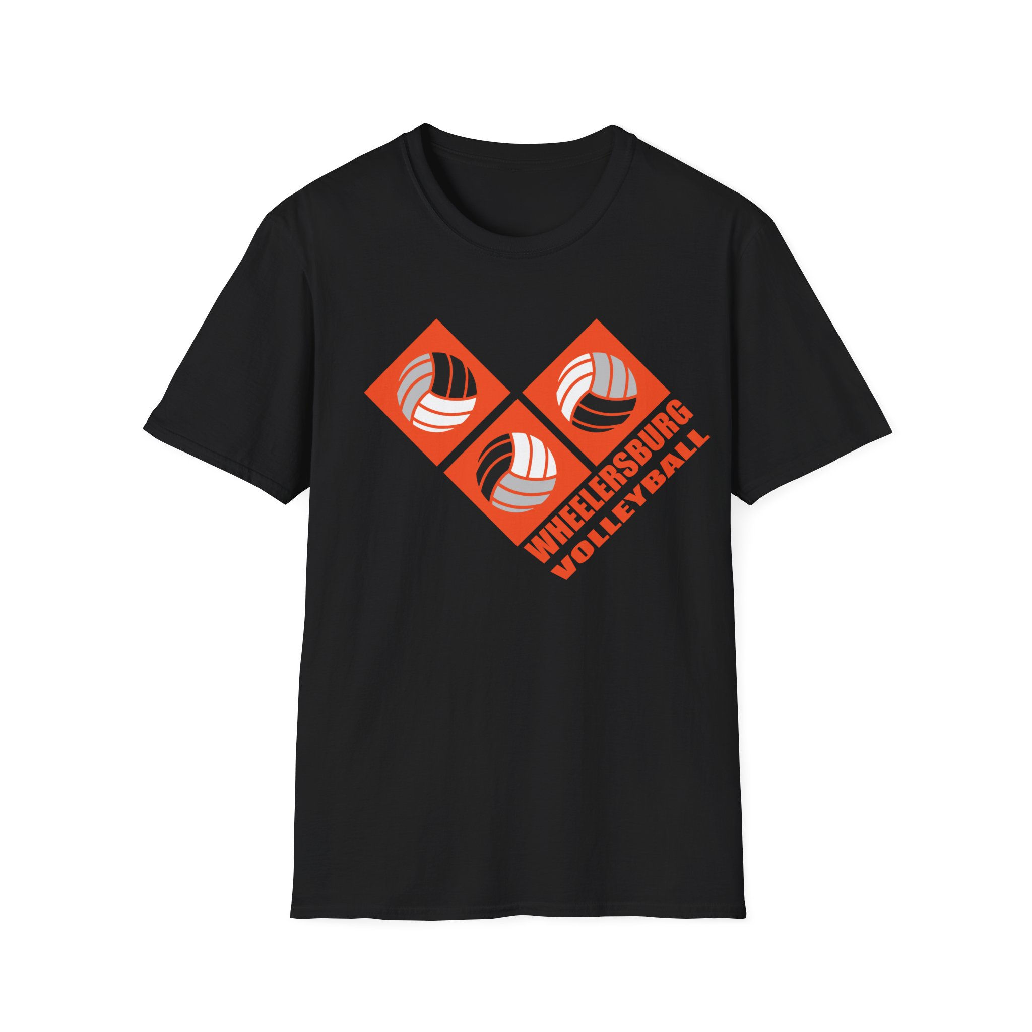 Wheelersburg 90's Retro Volleyball Softstyle T-Shirt
