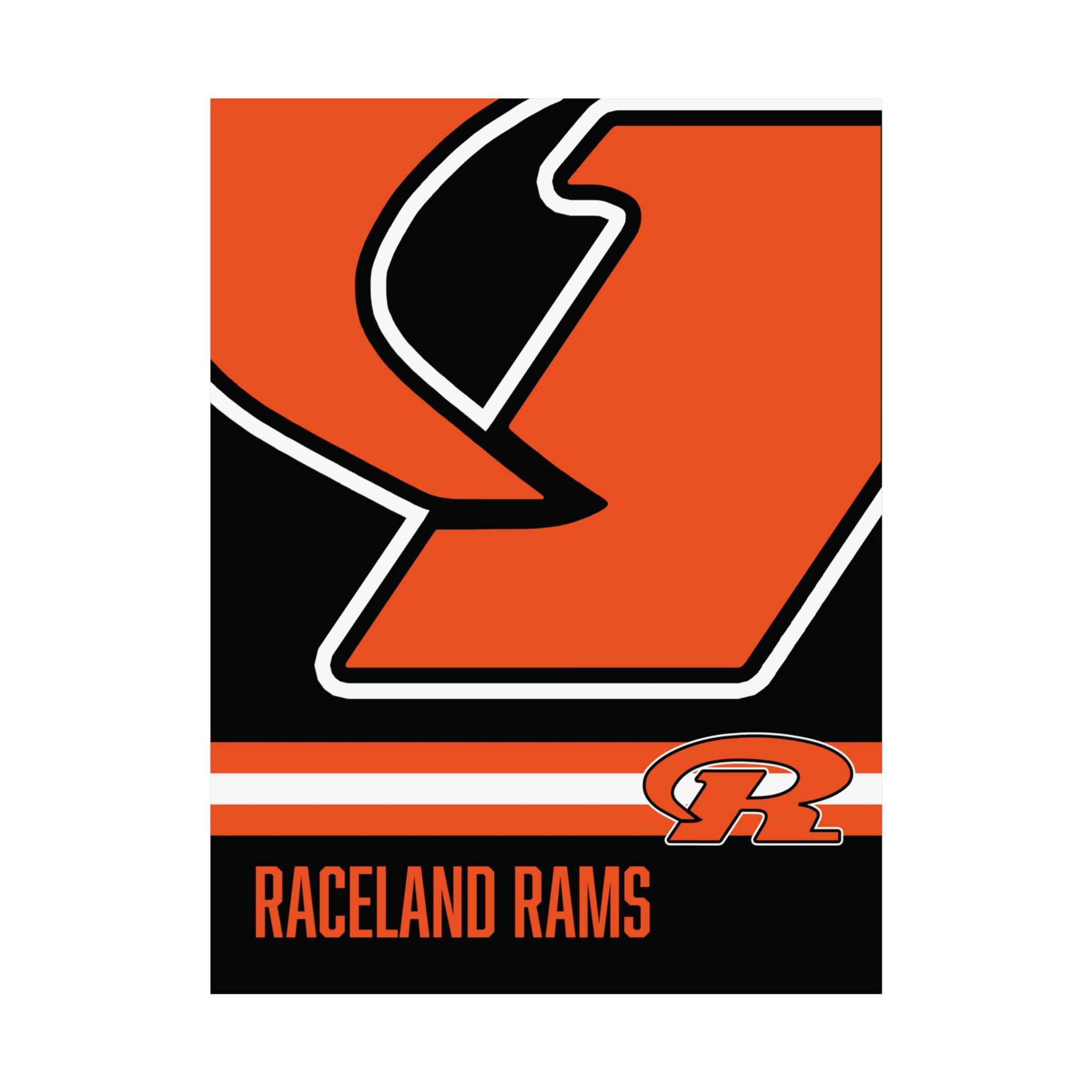 Raceland Rams Minimalist Satin Poster (18x24)