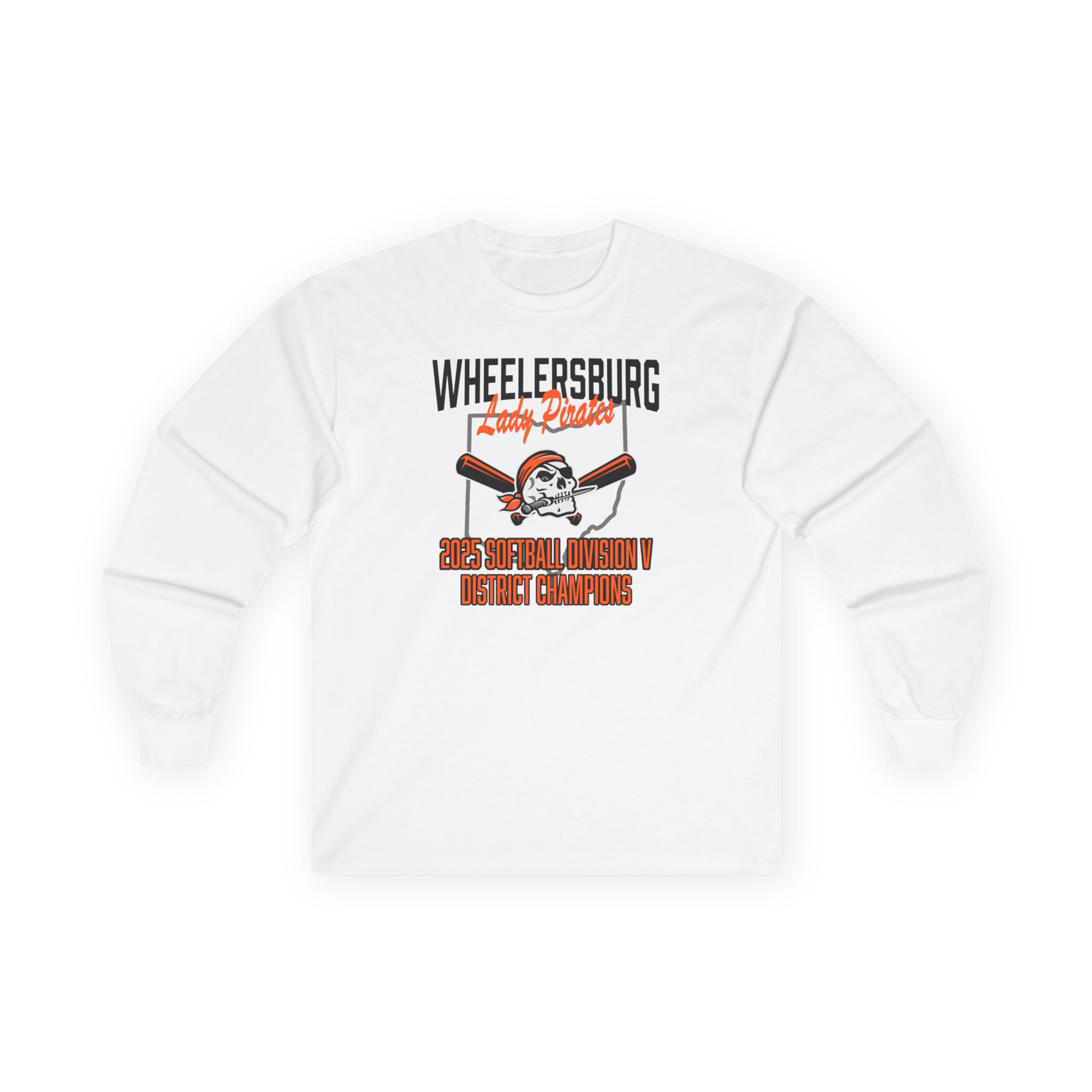 Wheelersburg Softball 2025 District Champions Cotton Long Sleeve Tee