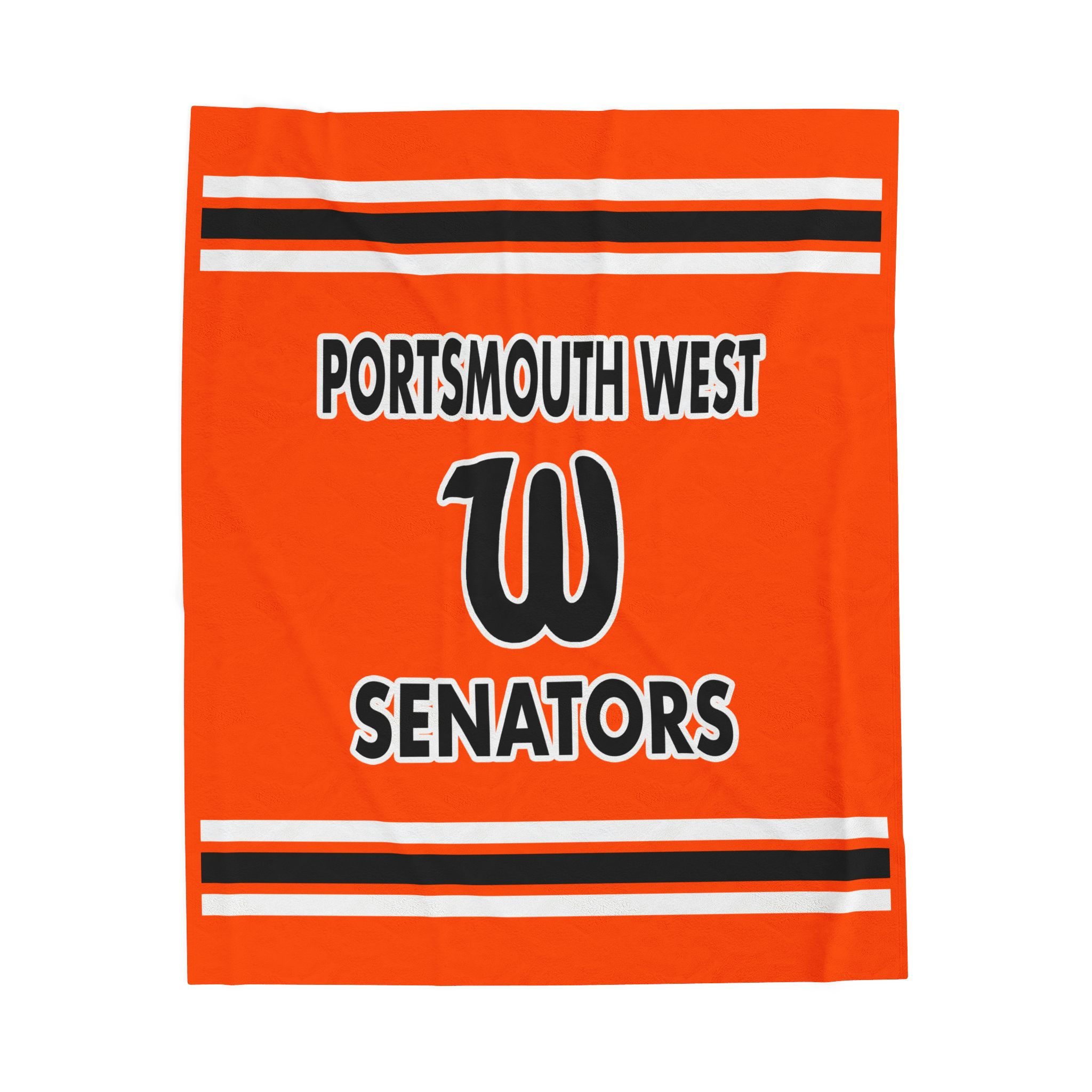 Portsmouth West Senators (Orange) Velveteen Plush Blanket