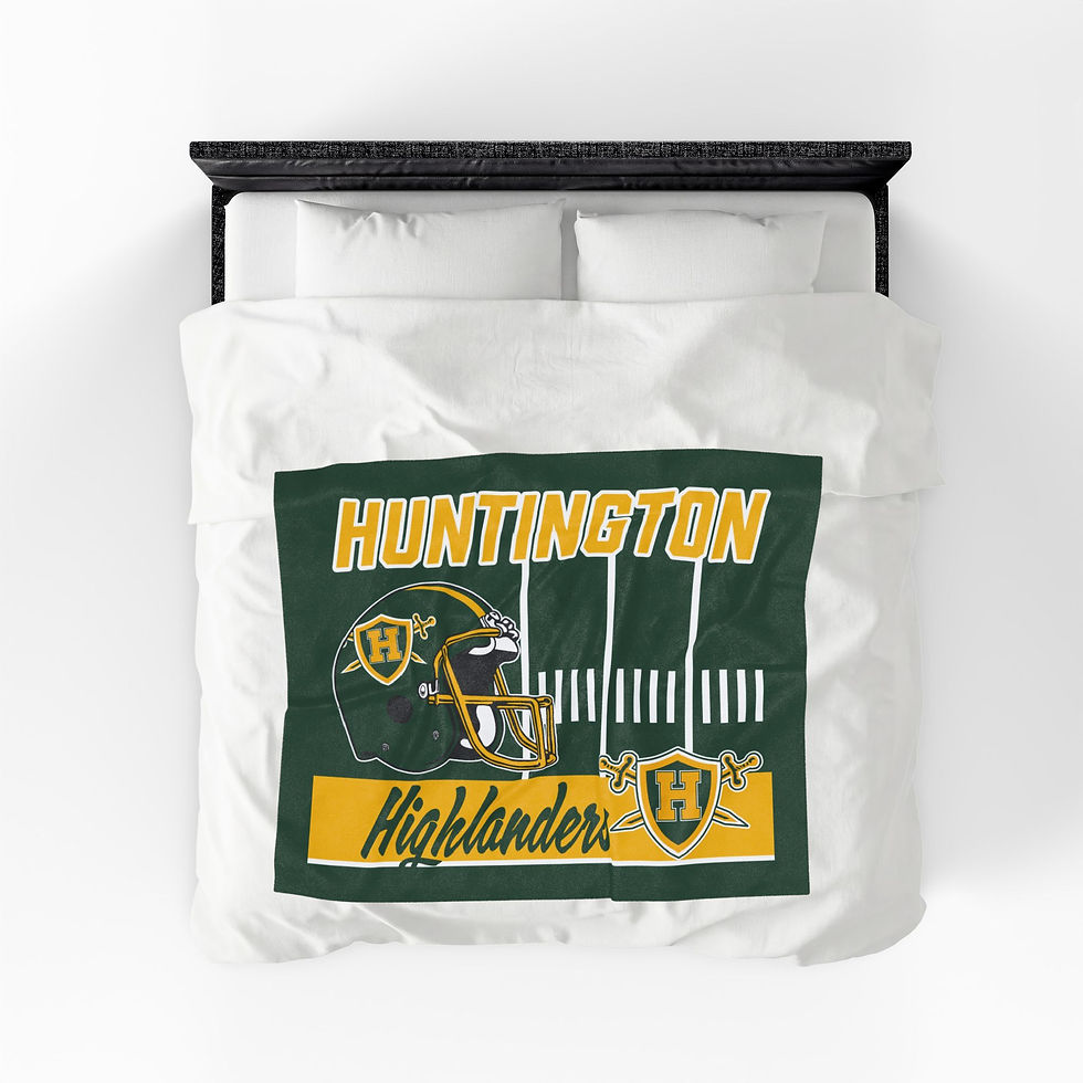 Thumbnail: Huntington Highlanders Football Velveteen Plush Blanket