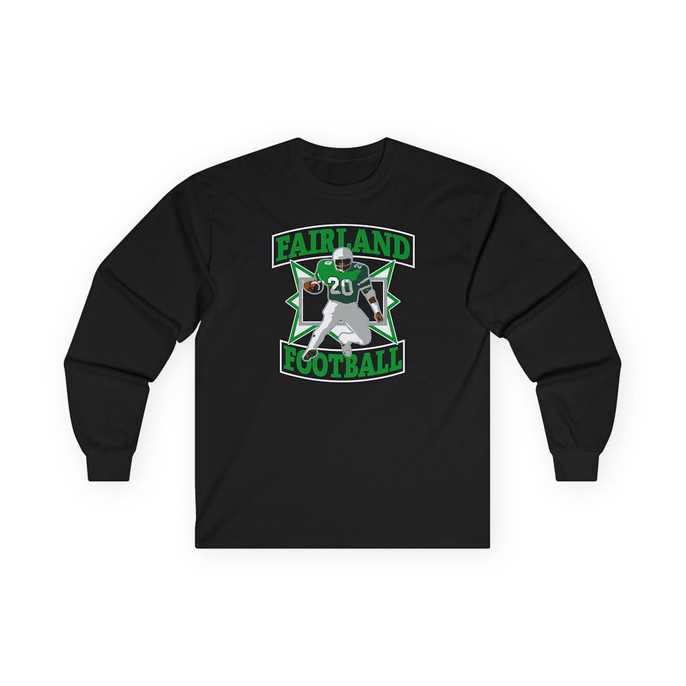 Thumbnail: Fairland 80's Retro Football Cotton Long Sleeve Tee