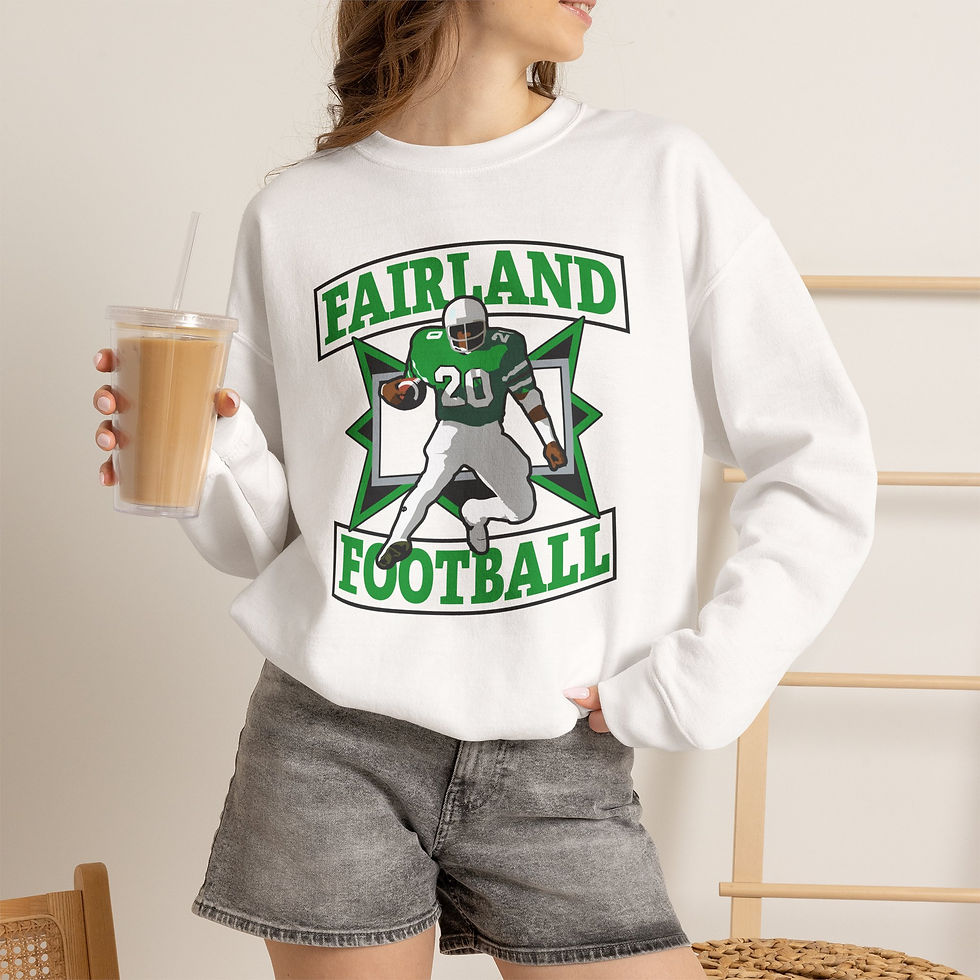Thumbnail: Fairland 80's Retro Football Crewneck Sweatshirt