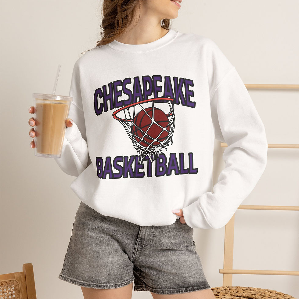 Thumbnail: Chesapeake 90's Retro Basketball 2.0 Crewneck Sweatshirt