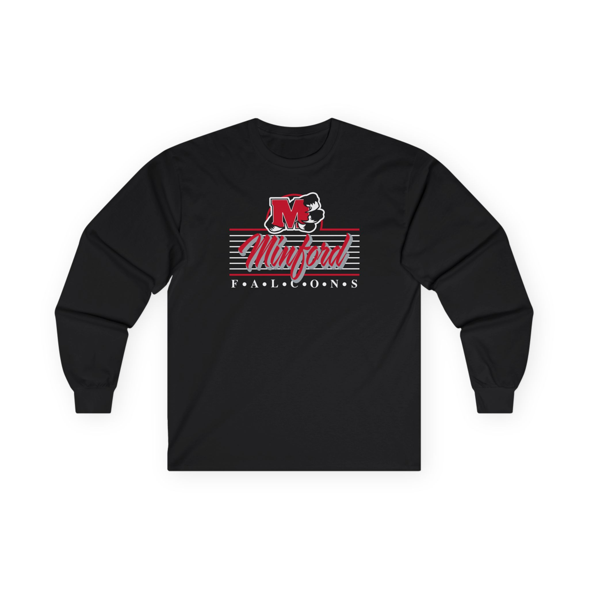 Minford Falcons Script 2.0 Cotton Long Sleeve Tee