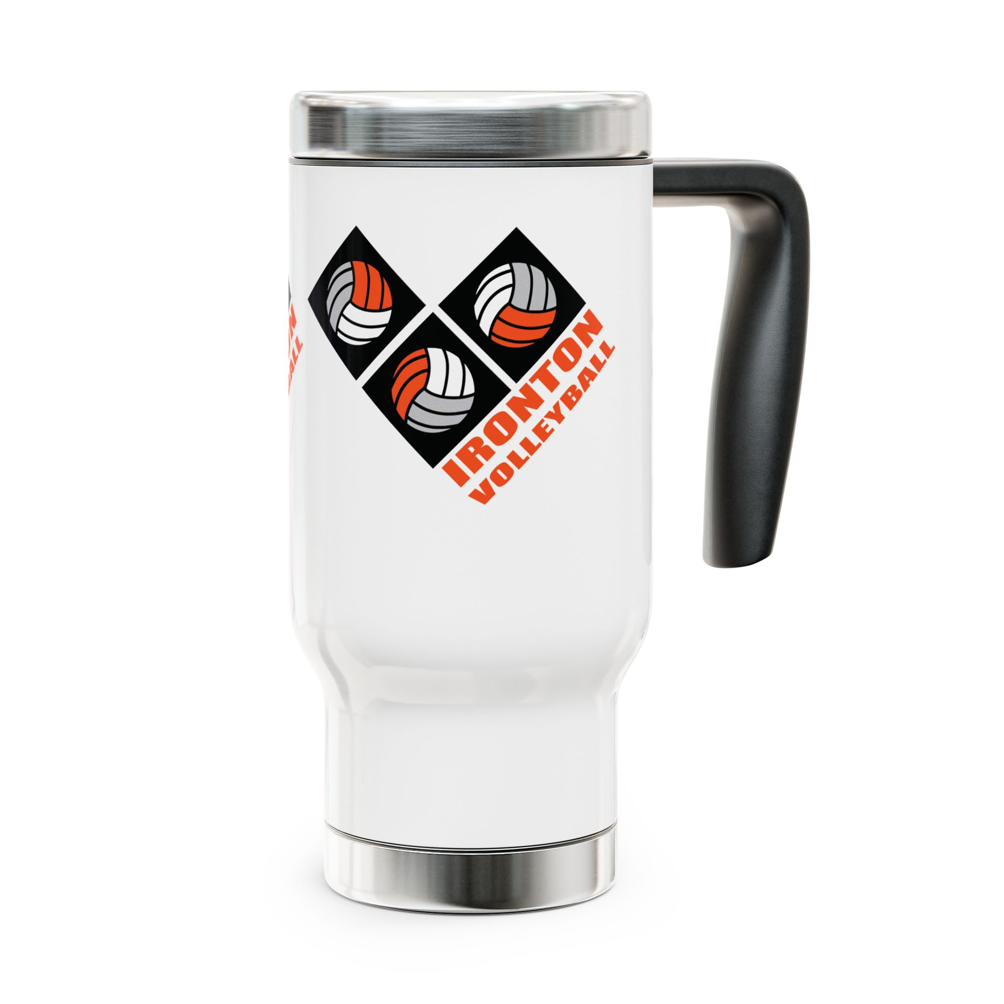 Ironton 90's Retro Volleyball Stainless Steel Travel Mug, 14oz