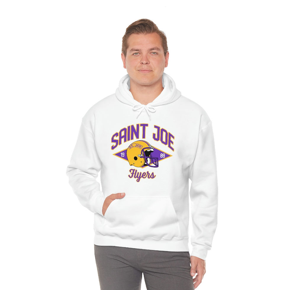 Thumbnail: 1988 Saint Joseph Flyers Helmet Hooded Sweatshirt