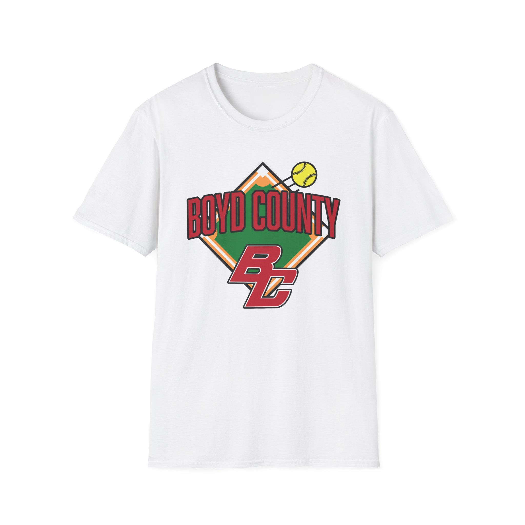 Boyd County 90's Softball Diamond Softstyle T-Shirt