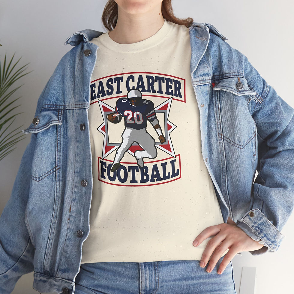 Thumbnail: East Carter 80's Retro Football Cotton T-Shirt