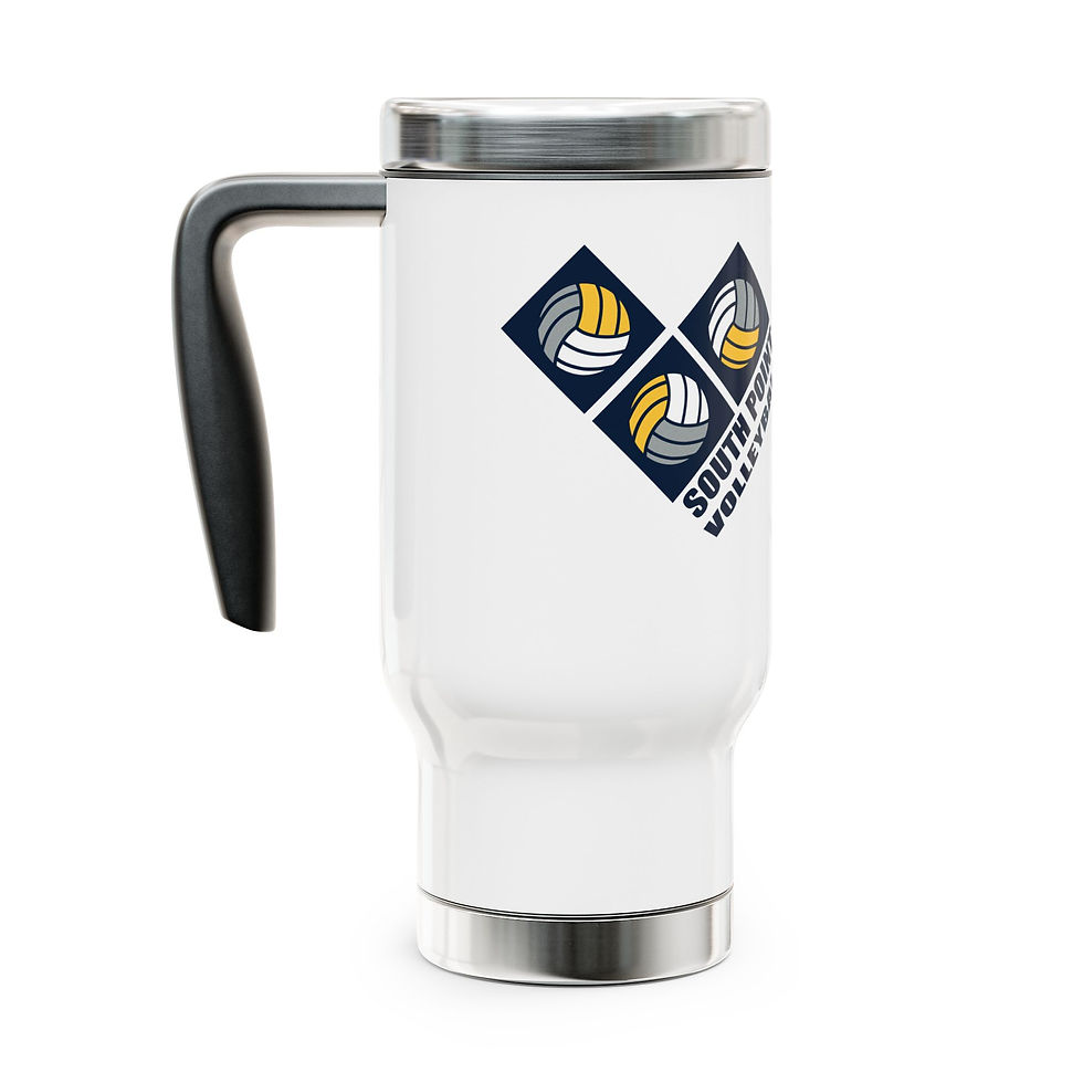 Thumbnail: South Point 90's Retro Volleyball Stainless Steel Travel Mug, 14oz