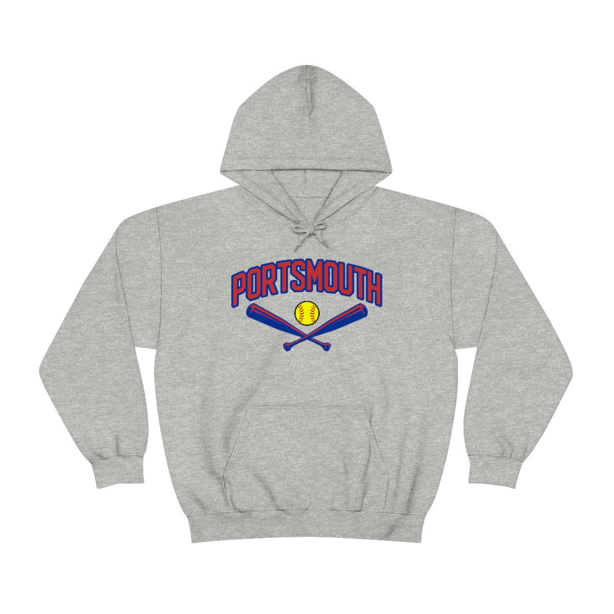 Portsmouth Softball Crossed Bats Hoodie