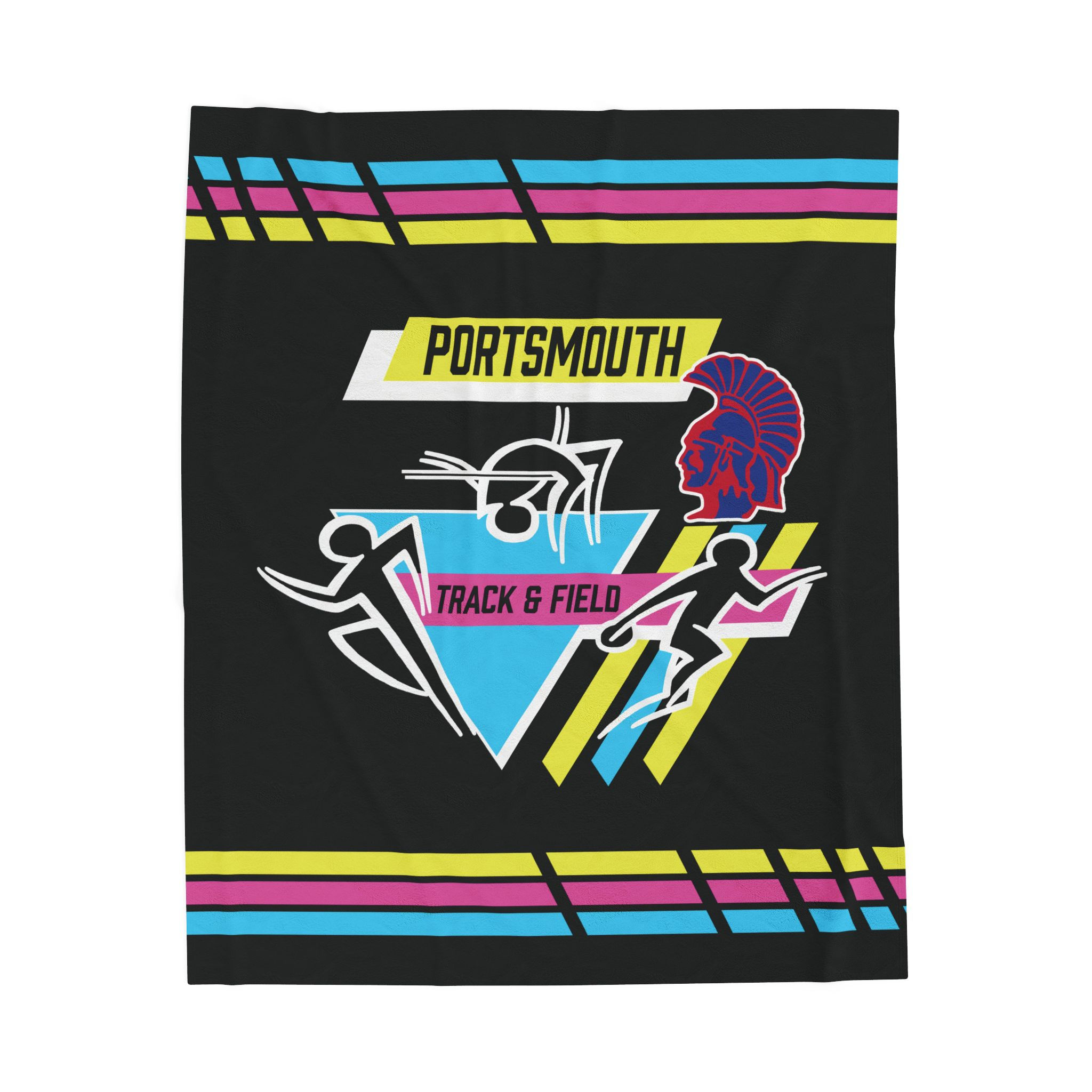 Portsmouth 90's Retro Track Velveteen Plush Blanket