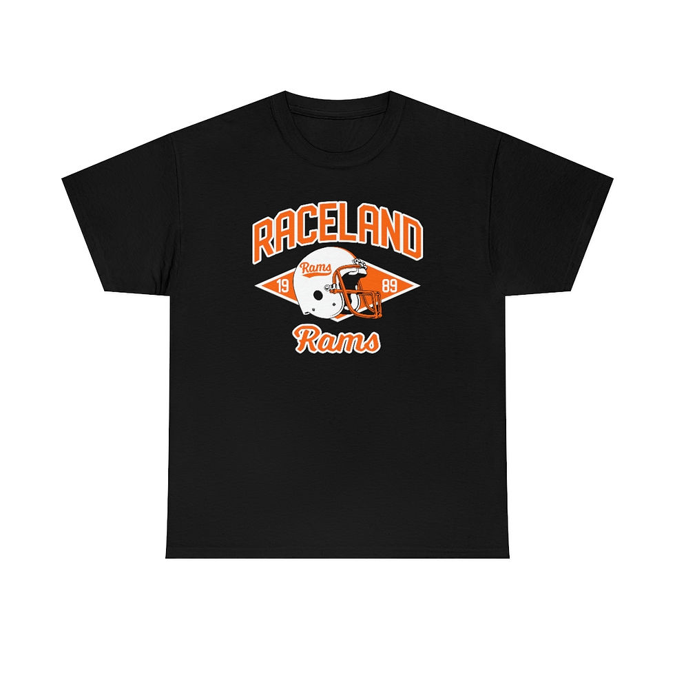 1989 Raceland Rams Helmet Cotton T-Shirt