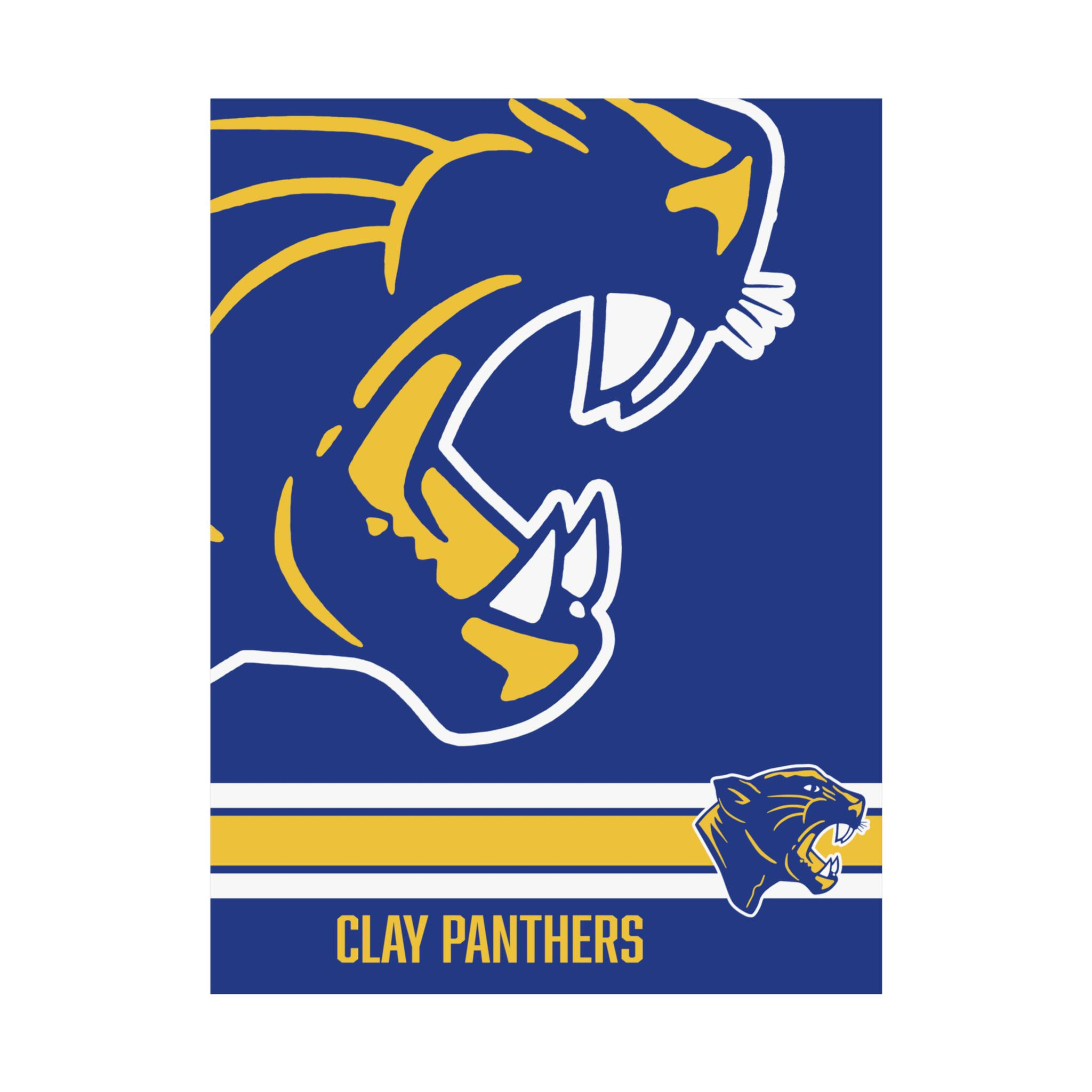 Portsmouth Clay Panthers Minimalist Satin Poster (18x24)
