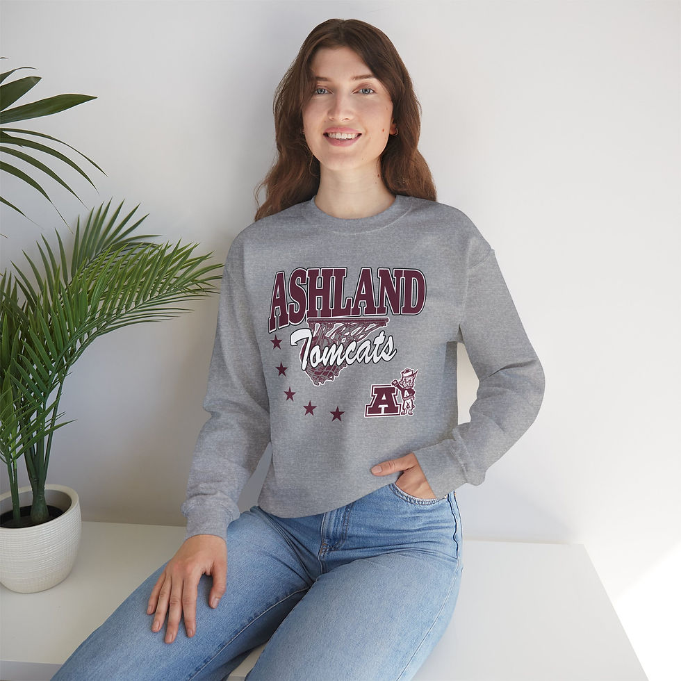 Thumbnail: Ashland 90's Retro Basketball Crewneck Sweatshirt