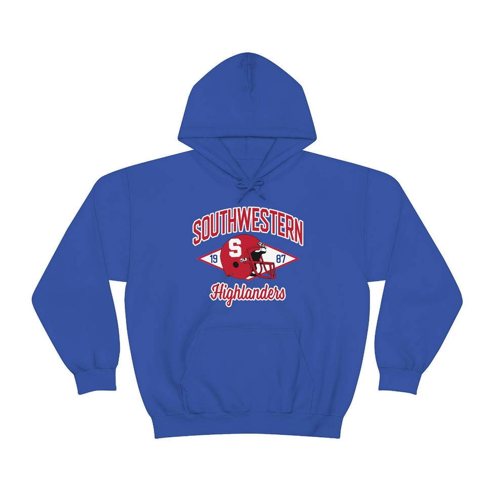 1987 Southwestern Highlanders Helmet Hoodie