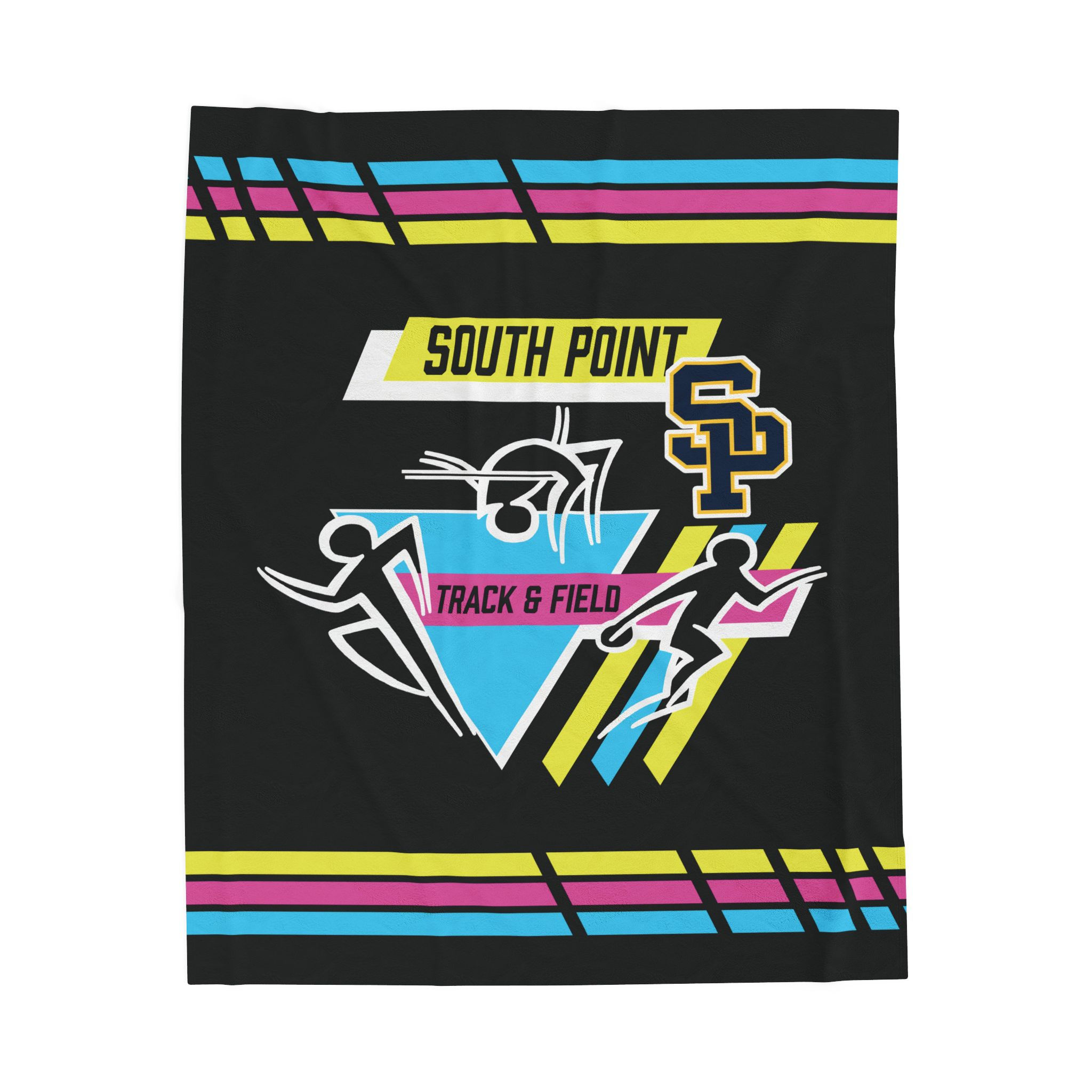South Point 90's Retro Track Velveteen Plush Blanket