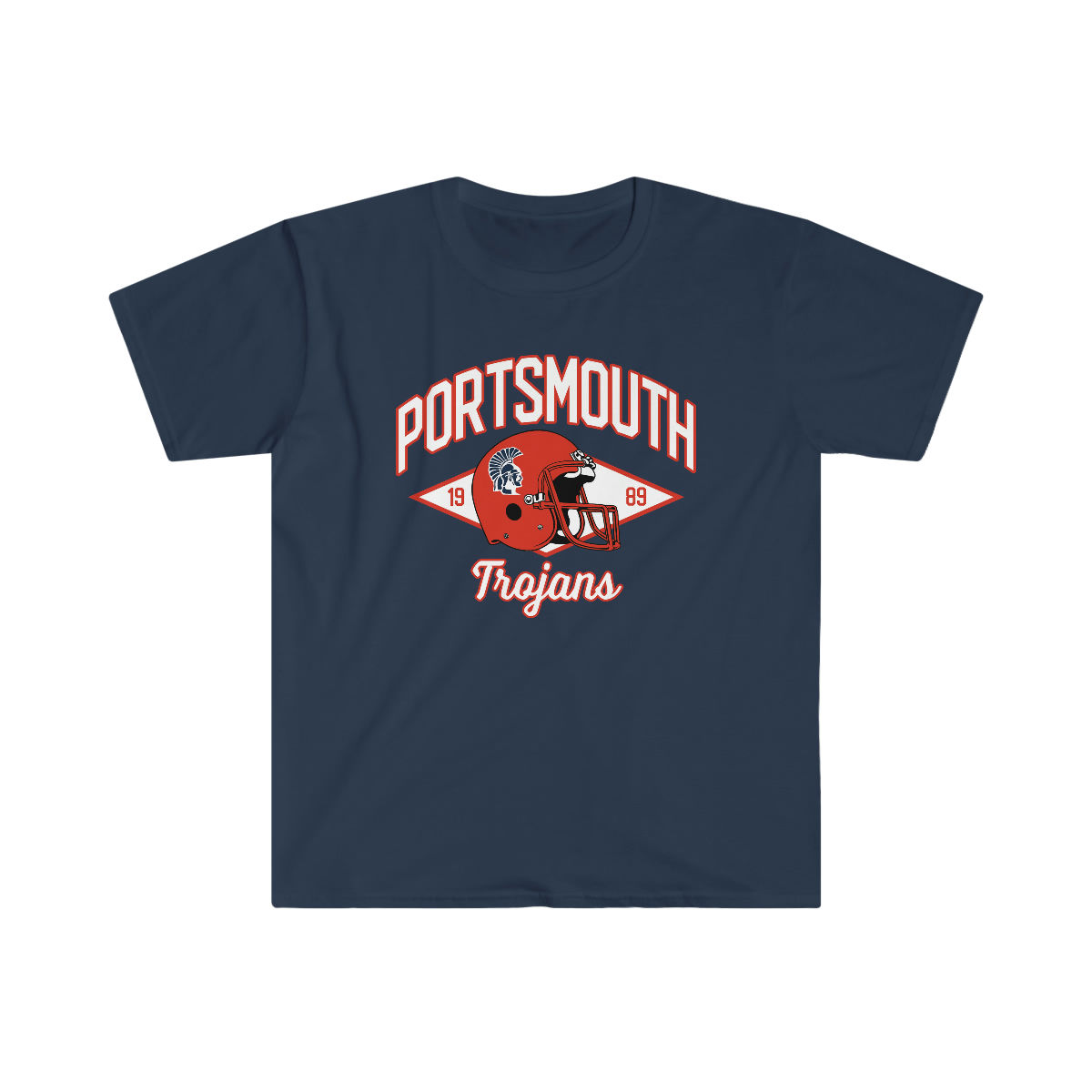 1989 Portsmouth Trojans Helmet T-Shirt