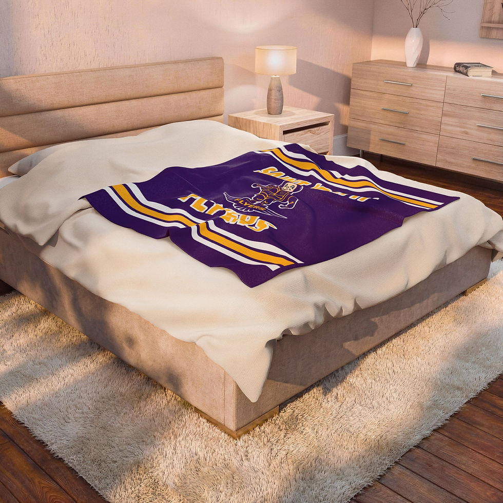 Thumbnail: Saint Joseph Flyers (Purple) Velveteen Plush Blanket