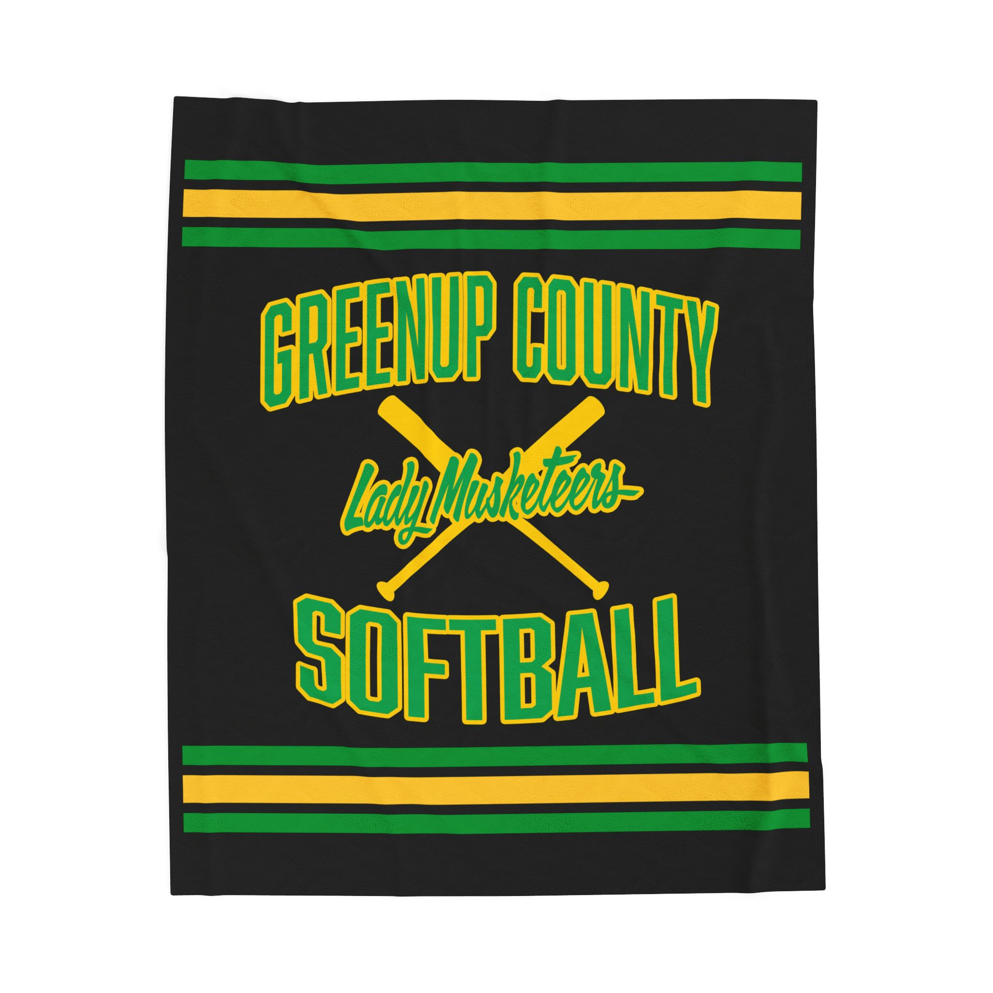 Greenup County Lady Musketeers Softball (Black) Velveteen Plush Blanket