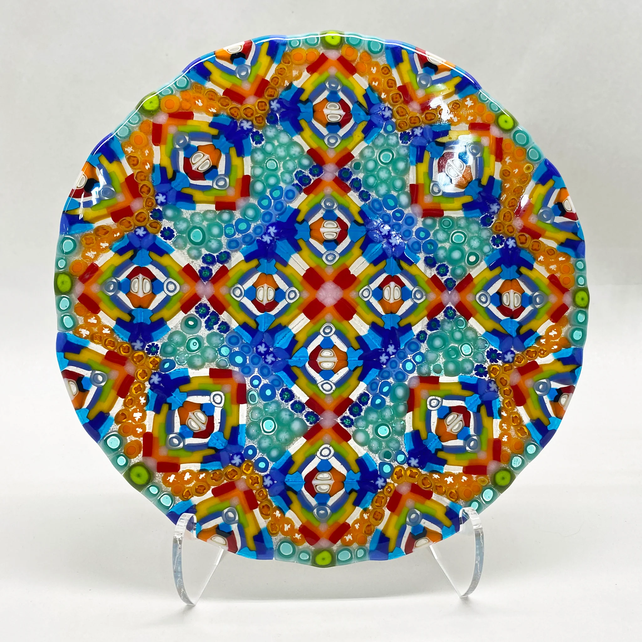 Multicolored Glass Mandala