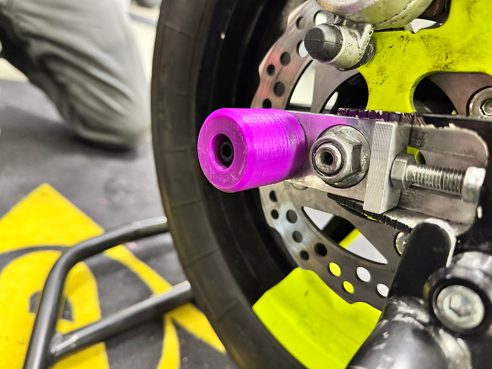 Miniaturbild: Kettenspanner für IMR Pitbikes mit Sturzpad