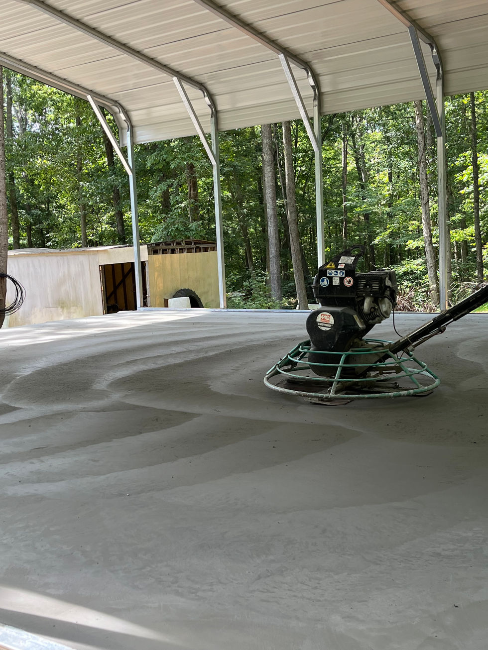 Concrete slab in carport in Shepherdsville, KY