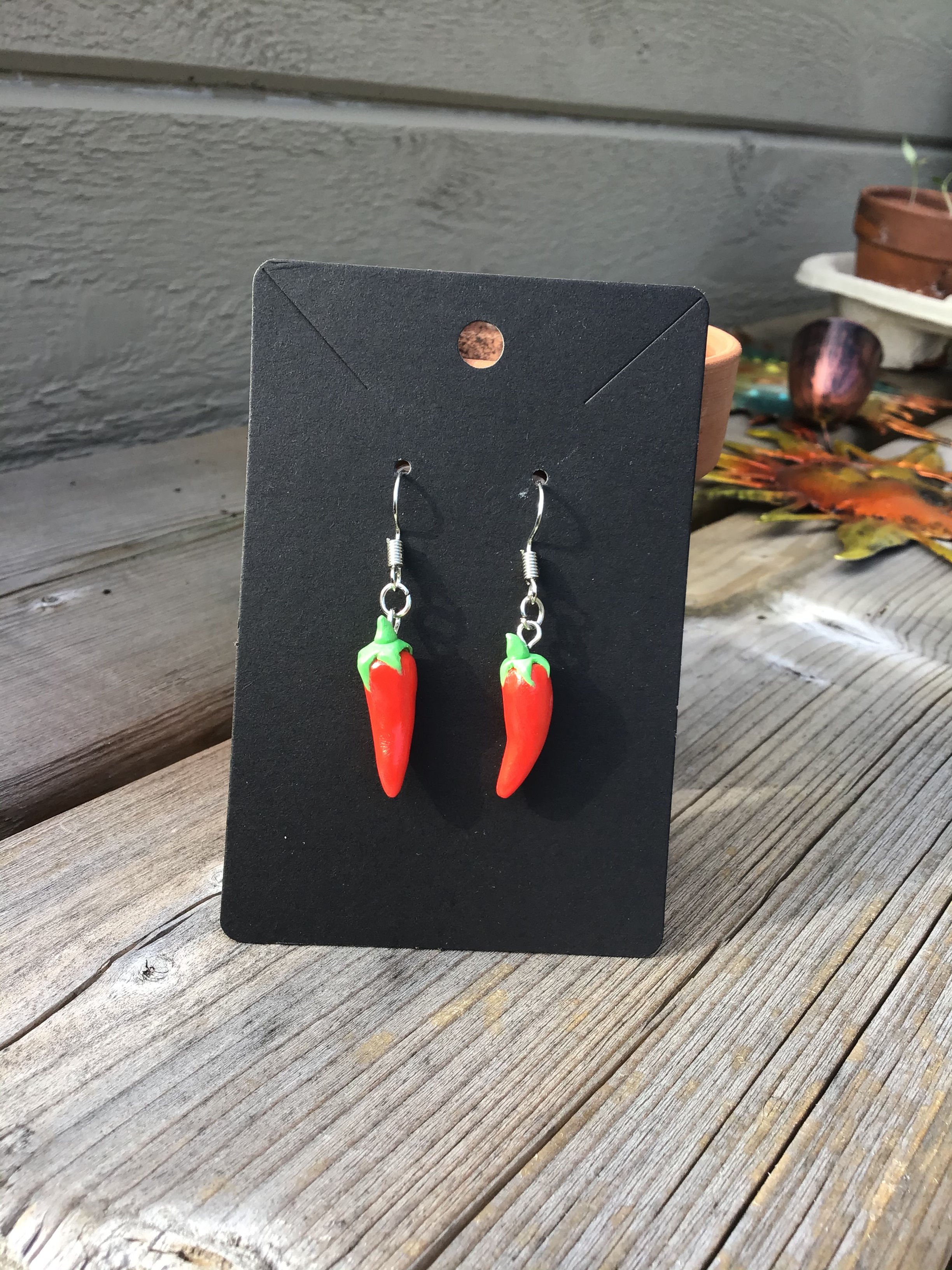Handcrafted Spicy Chili Pepper Earrings