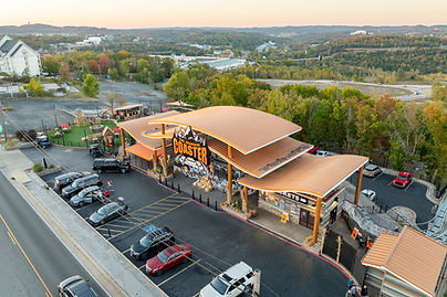 Drone picture of the Branson Coaster