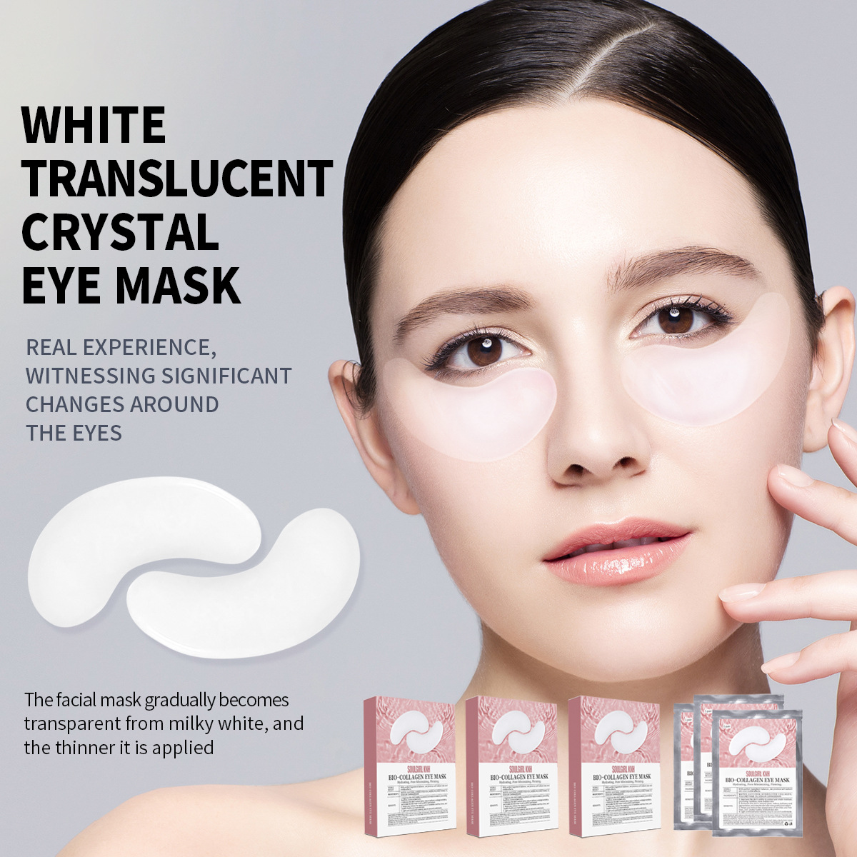 Collagen Hydrogel Eye Patches for Brightening and Moisturizing
